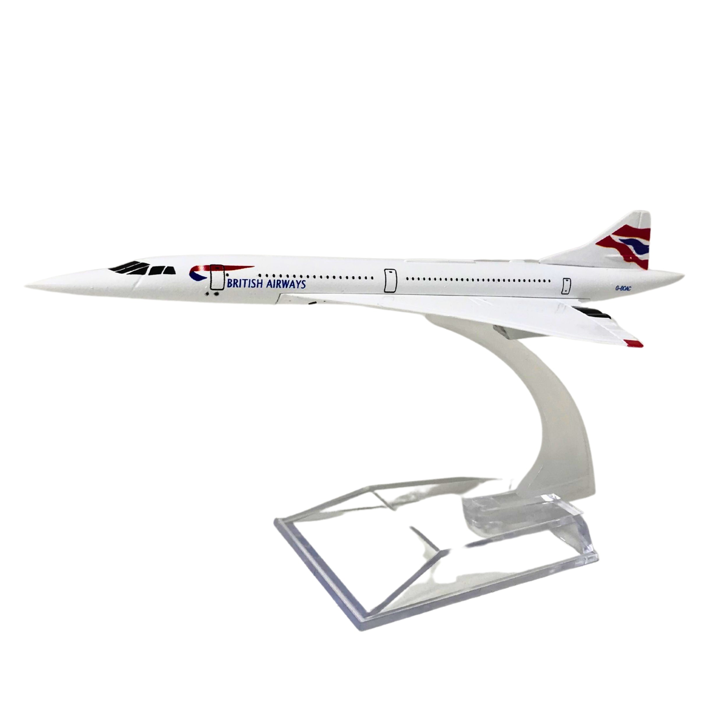 BA Concorde Mini Replica with Stand – 15 X 6.5 cm - Chame LTD