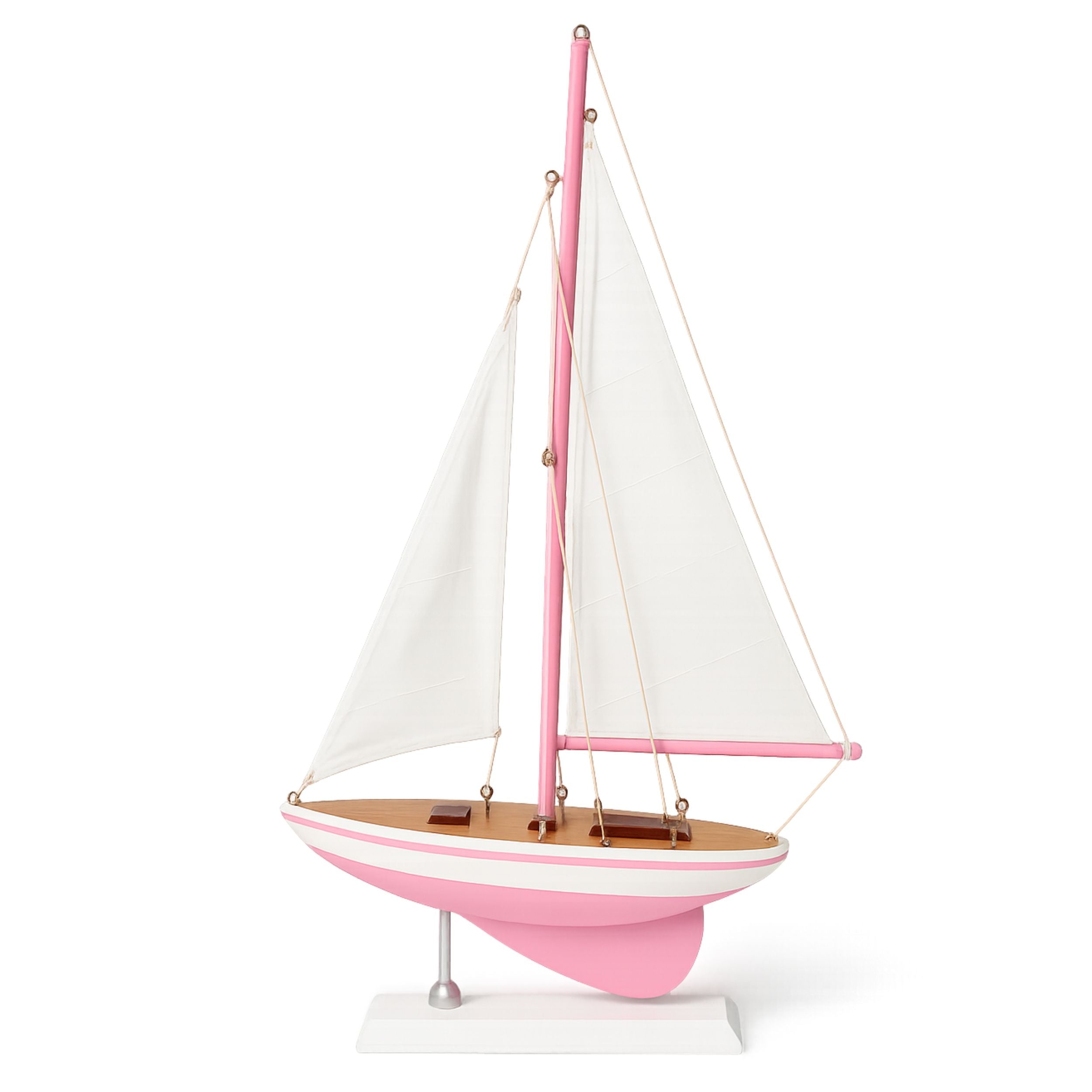 Wooden Sailboat Model Yacht – Handcrafted Nautical Decor Ornament - Chame LTD