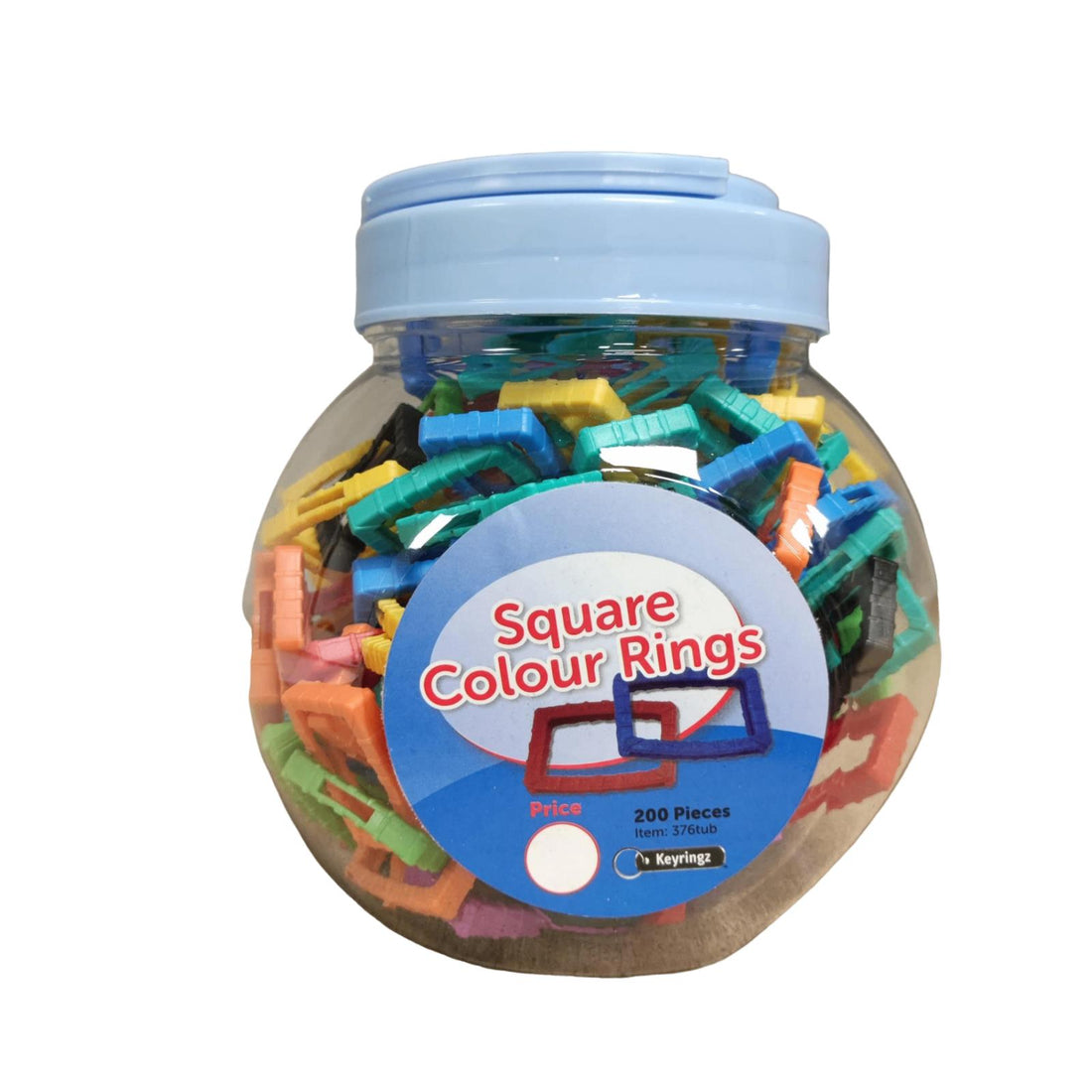 200 x Coloured Key Caps Cover Square Keyring assorted Car House Key Identifier - Chame LTD