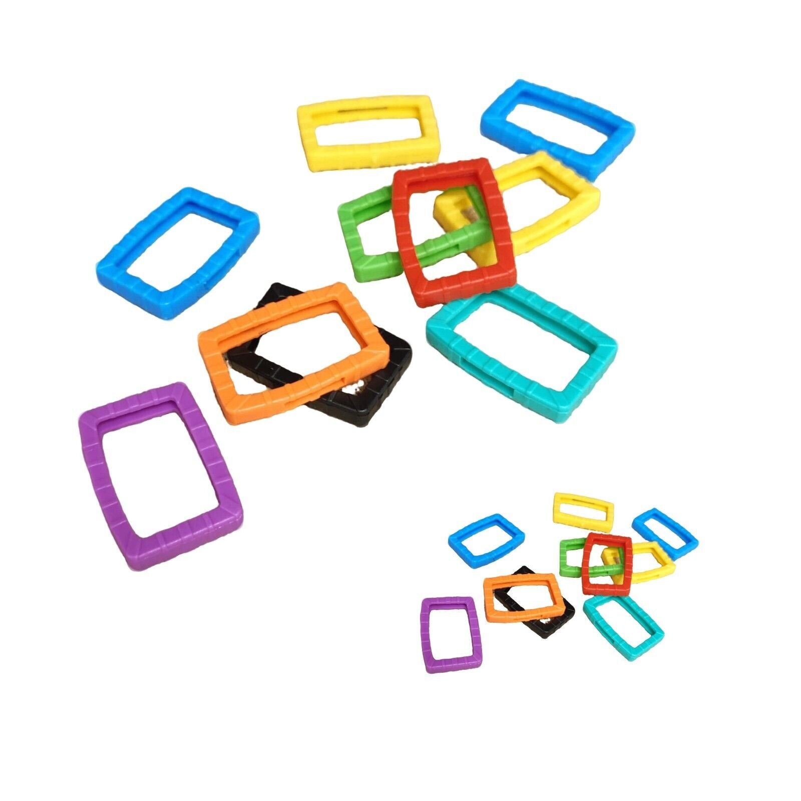 200 x Coloured Key Caps Cover Square Keyring assorted Car House Key Identifier - Chame LTD