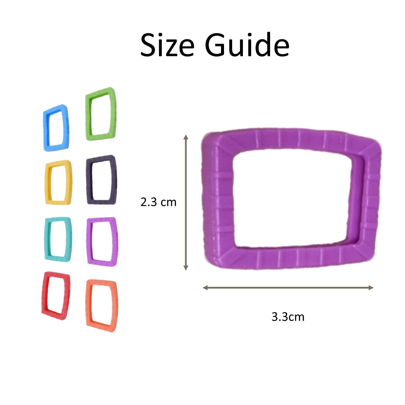 200 x Coloured Key Caps Cover Square Keyring assorted Car House Key Identifier - Chame LTD