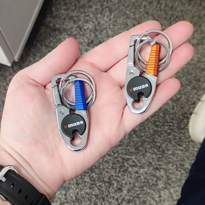 12 Pack Heavy Duty Carabiner Clips with 2 Keyrings - Durable for Pets, Camping,