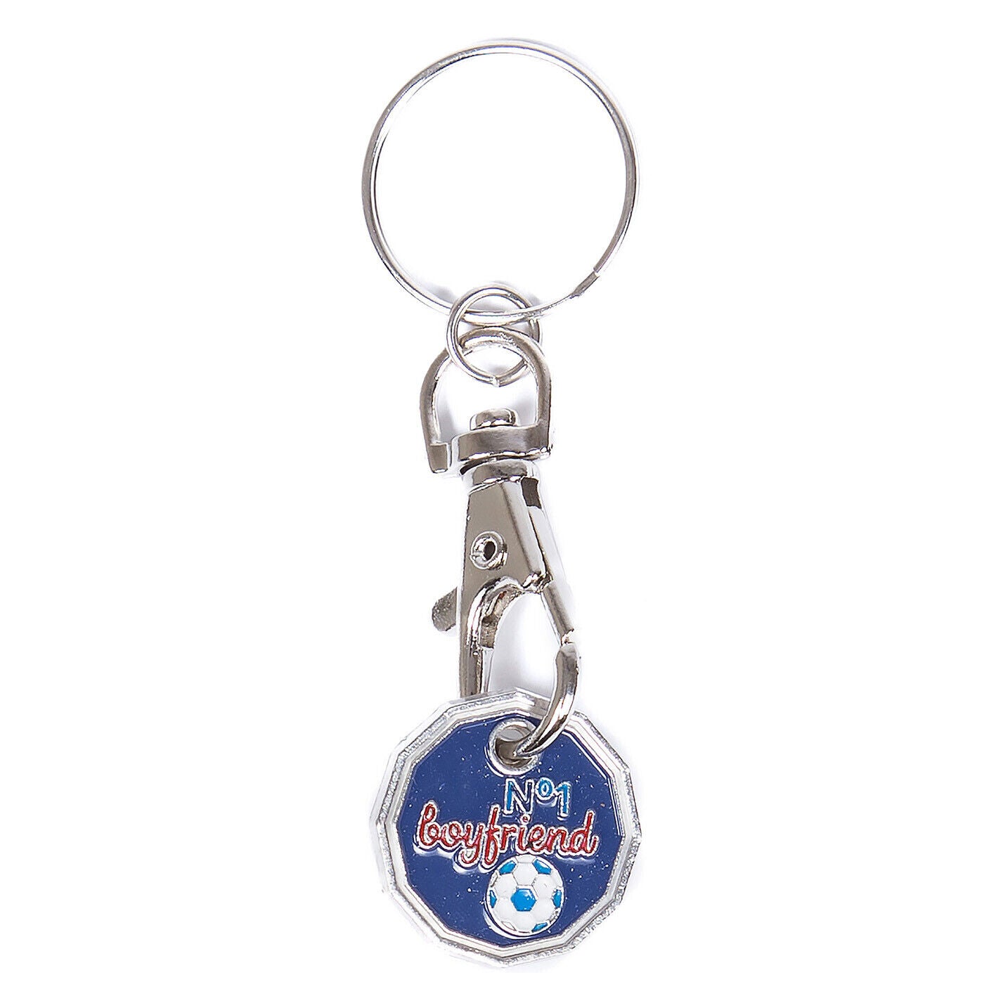 12 Pack Trolley Token Key Ring - Compatible with £1 Coin, Durable Keychain Fob