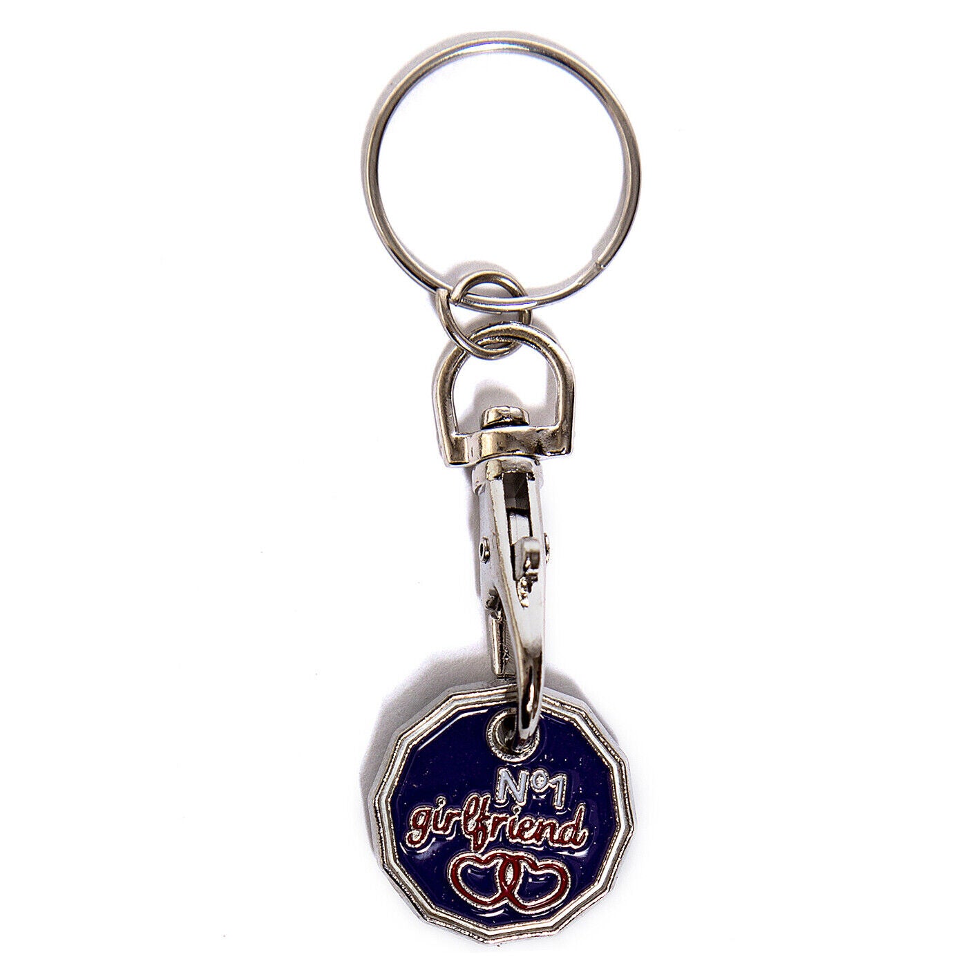 12 Pack Trolley Token Key Ring - Compatible with £1 Coin, Durable Keychain Fob