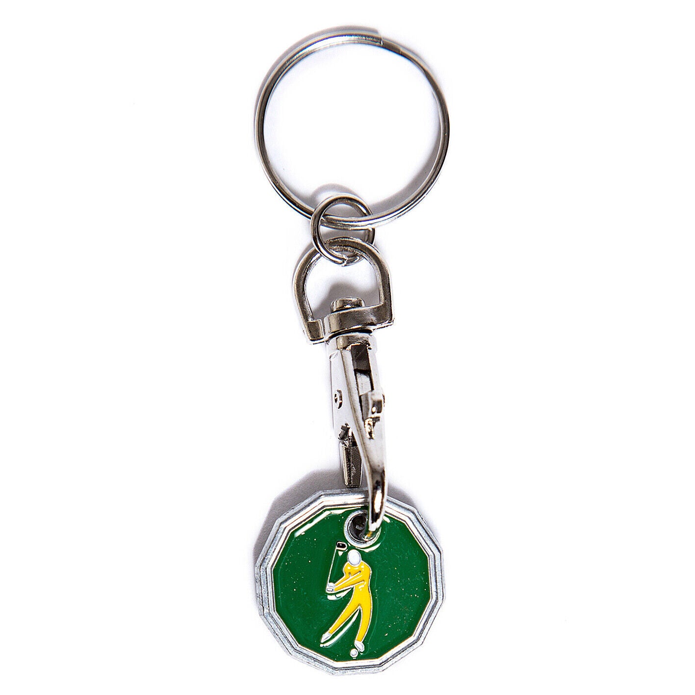 12 Pack Trolley Token Key Ring - Compatible with £1 Coin, Durable Keychain Fob