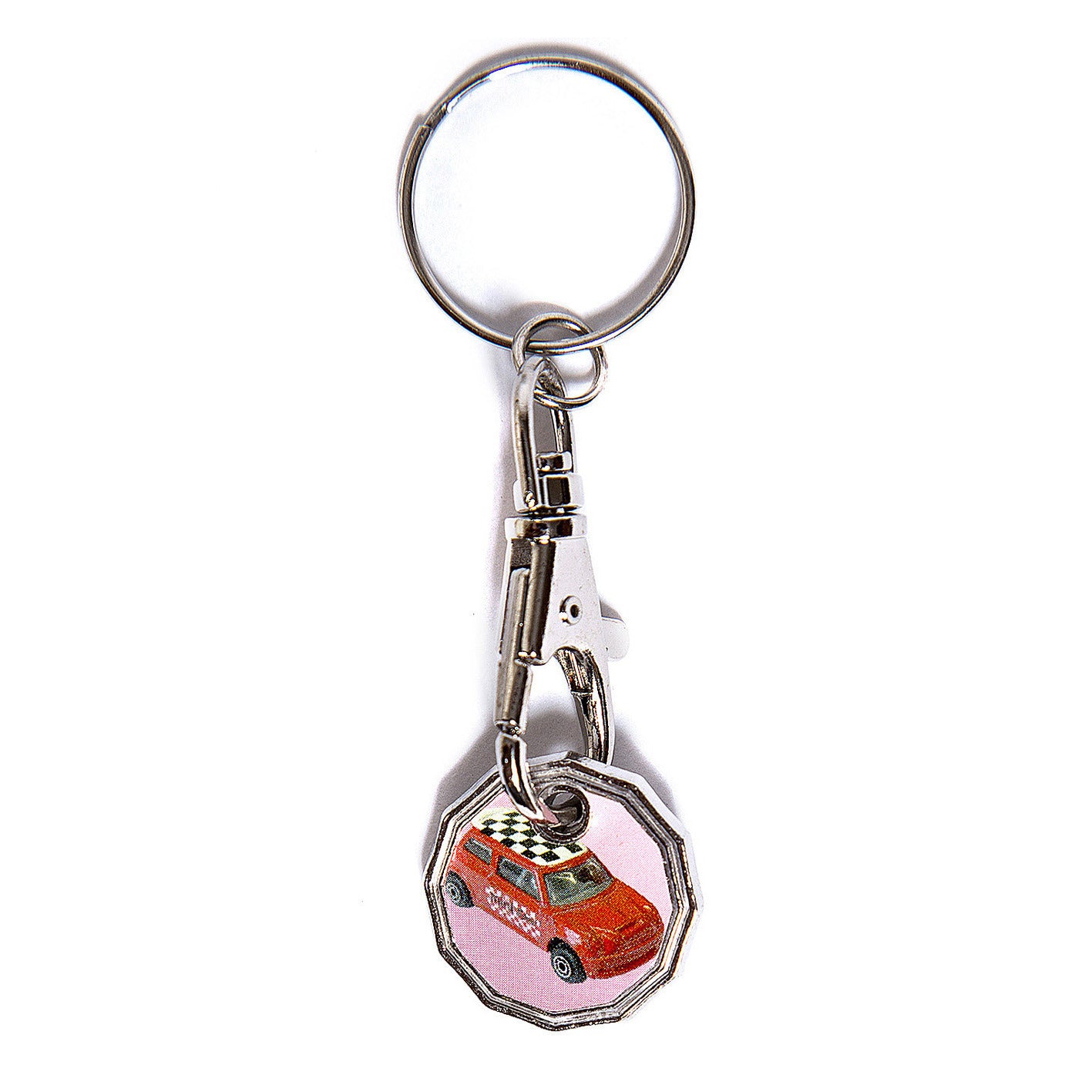 12 Pack Trolley Token Key Ring - Compatible with £1 Coin, Durable Keychain Fob