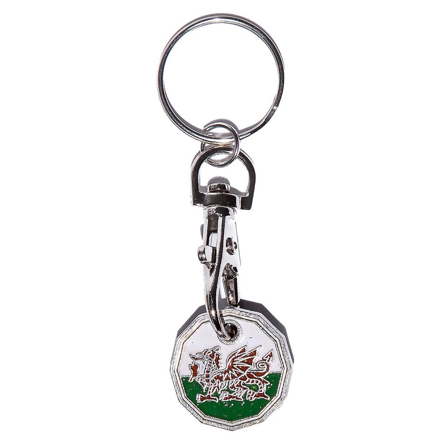 12 Pack Trolley Token Key Ring - Compatible with £1 Coin, Durable Keychain Fob