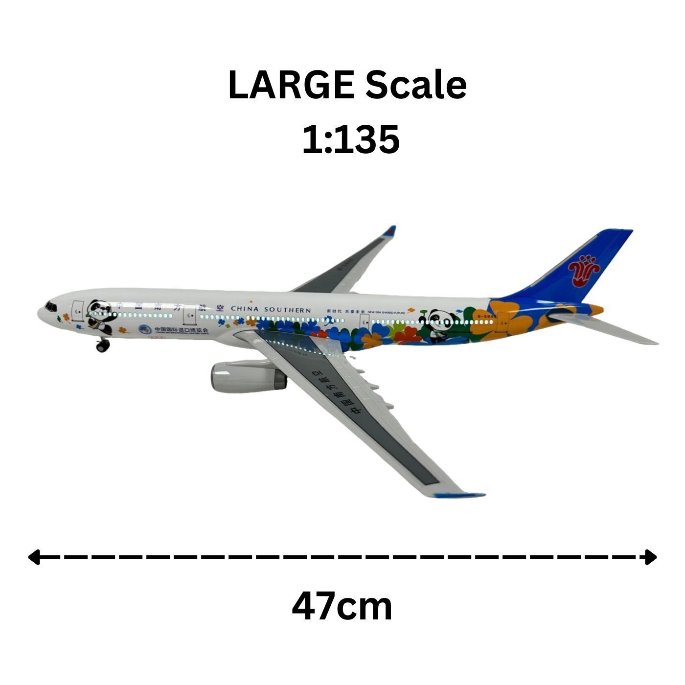 Model Plane Aircraft  Large Scale Premium Airplane Lights Gift Decor with stand