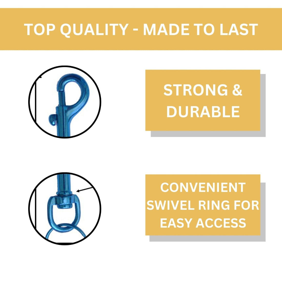 36 Pack Strong Metal Hipster Keyring Belt Clip Keychain Key Fob Wallet Holder - Chame LTD