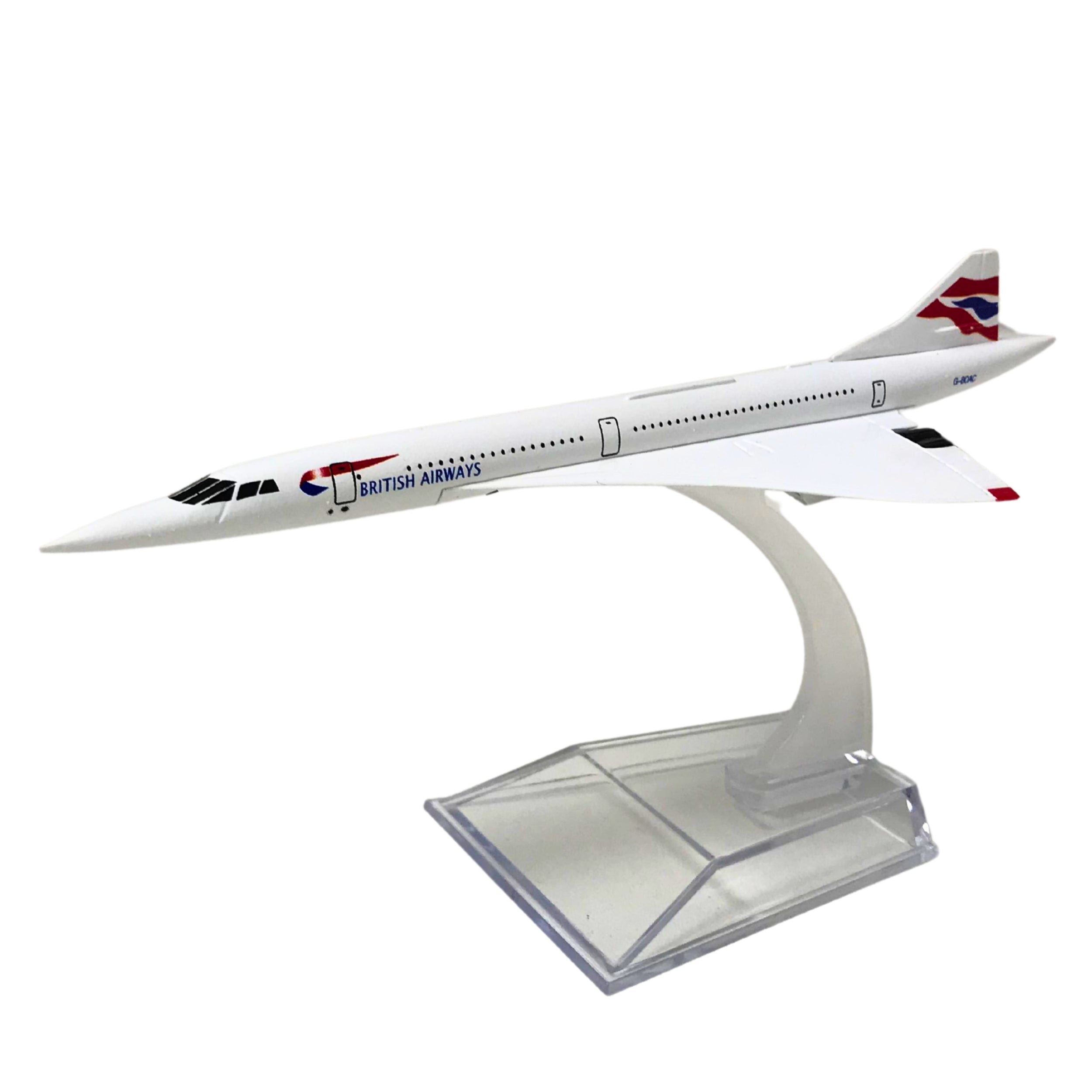 BA Concorde Mini Replica with Stand – 15 X 6.5 cm - Chame LTD