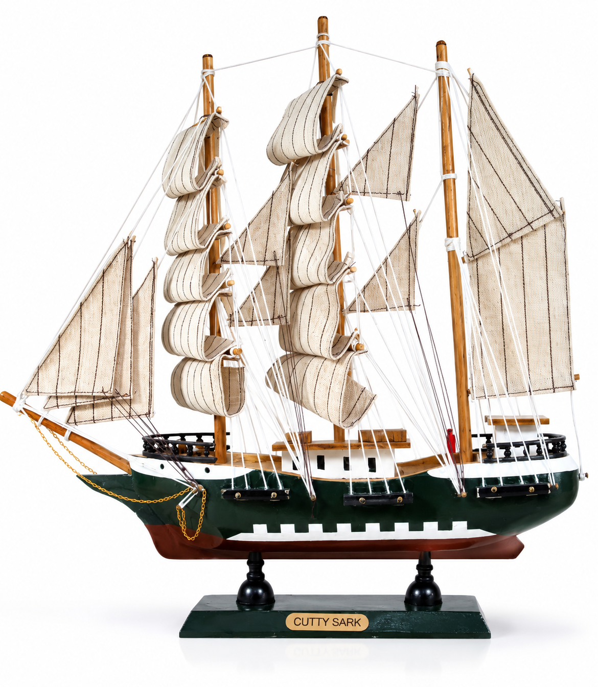 Cutty Sark Wooden Sailing Ship 2E Model 33cm Handcrafted Nautical Display
