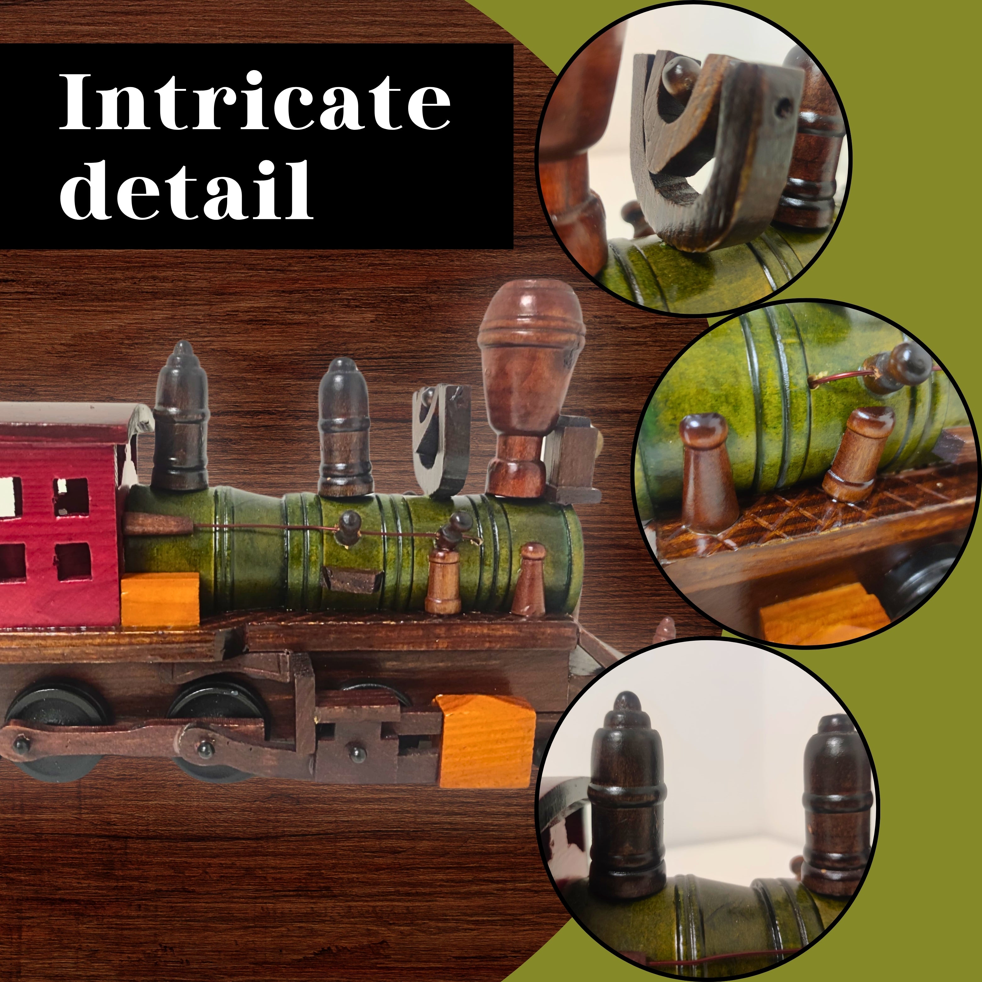 Heritage Train Wooden Model Hand Made - Chame LTD