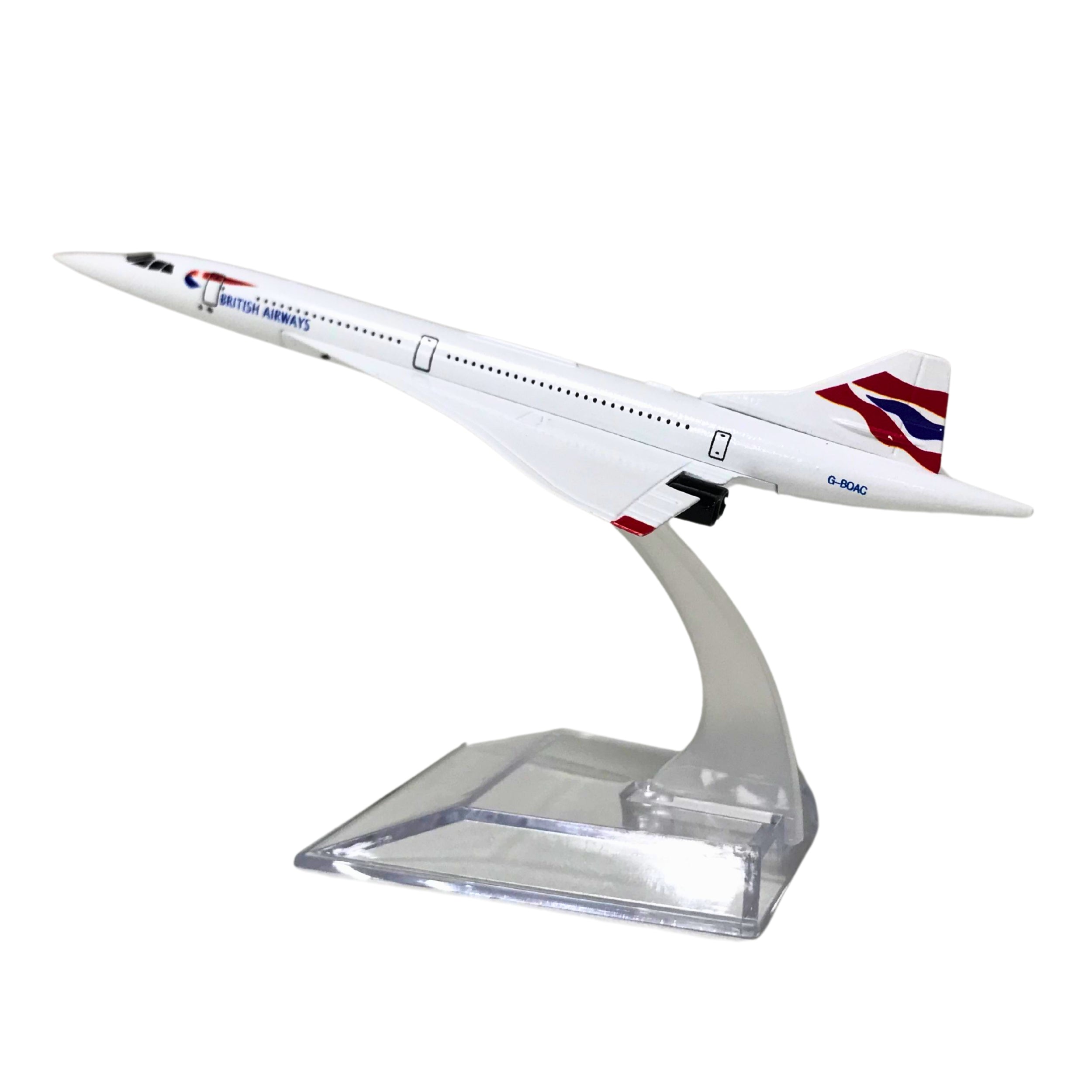 BA Concorde Mini Replica with Stand – 15 X 6.5 cm - Chame LTD