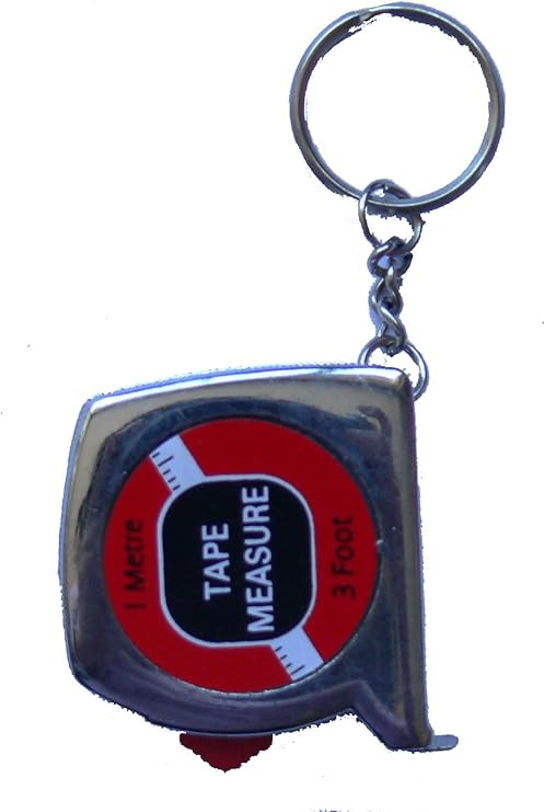 Mini Tape Measure Keyring - Compact 1m/3ft Retractable Keychain 12 Pack