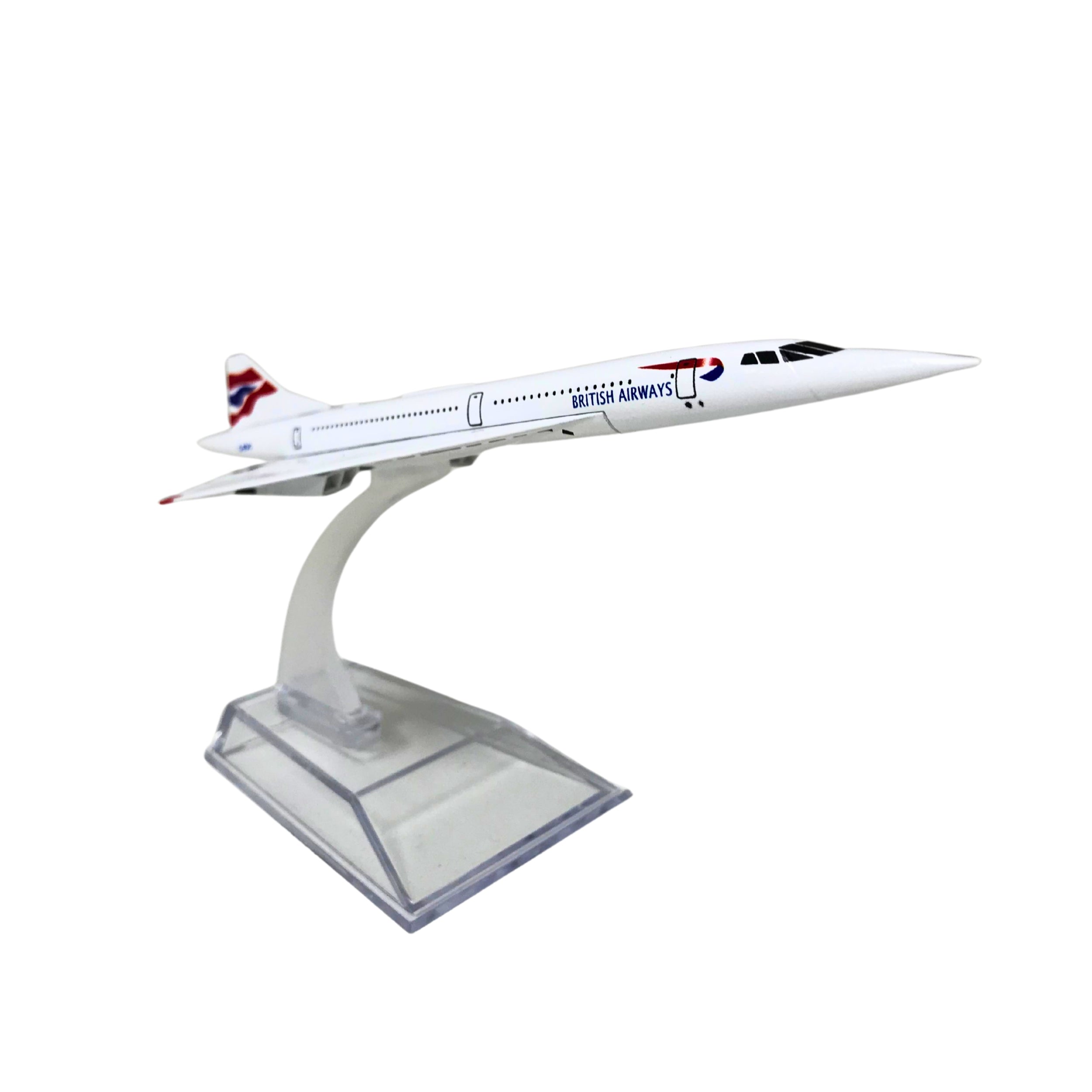 BA Concorde Mini Replica with Stand – 15 X 6.5 cm - Chame LTD