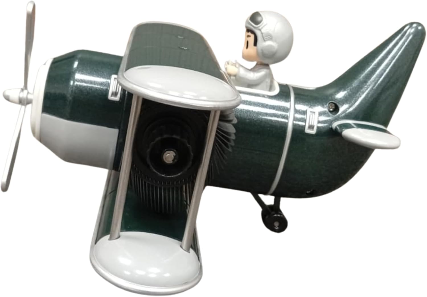 Authentic R & M Retro Airplane Flip Clock Toy Style Vintage Aircraft Desk Clock