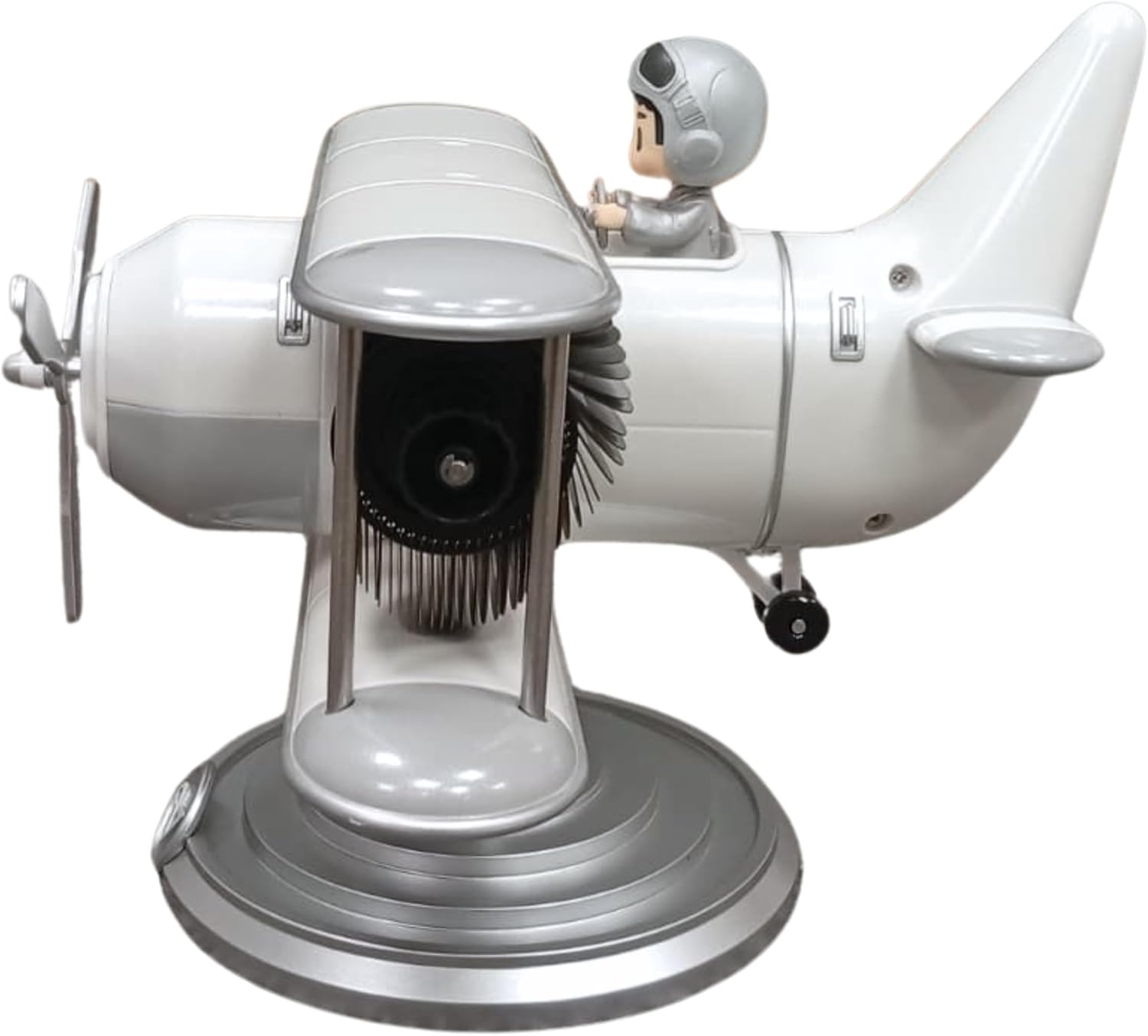 Authentic R & M Retro Airplane Flip Clock Toy Style Vintage Aircraft Desk Clock