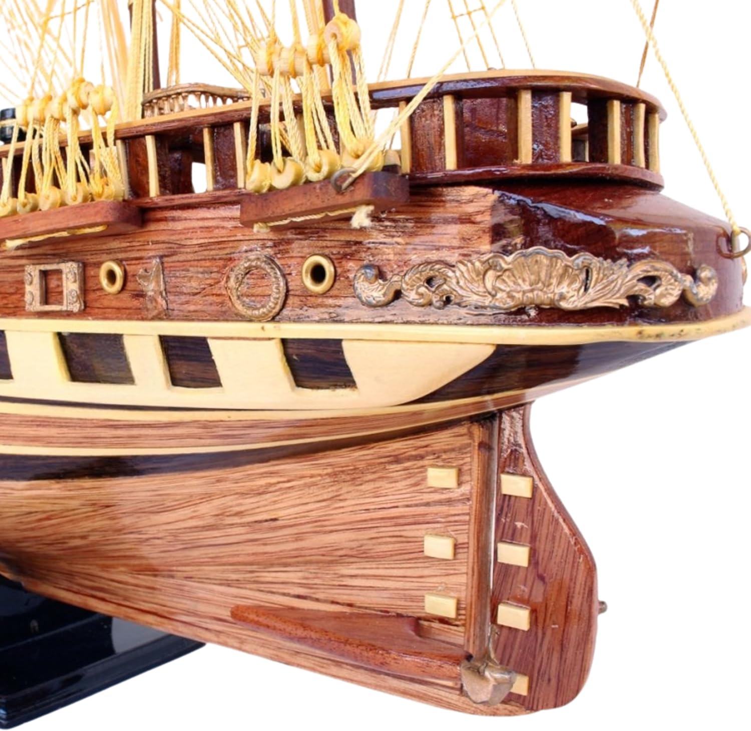 Authentic 78cm R&M French Battleship Premium Handcrafted Wooden Model for Collec