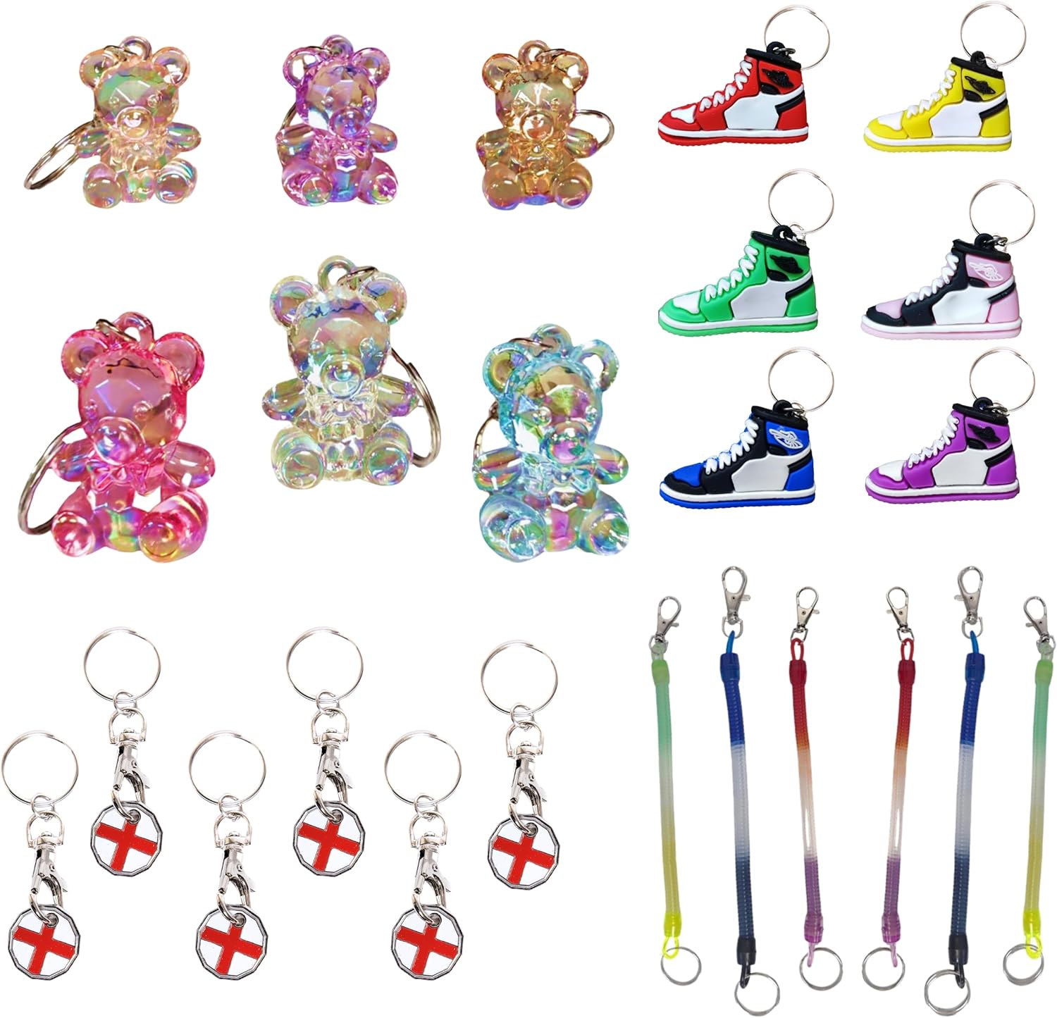 8 Piece Mystery Party Bag Random Selection of Keyrings and Keychains