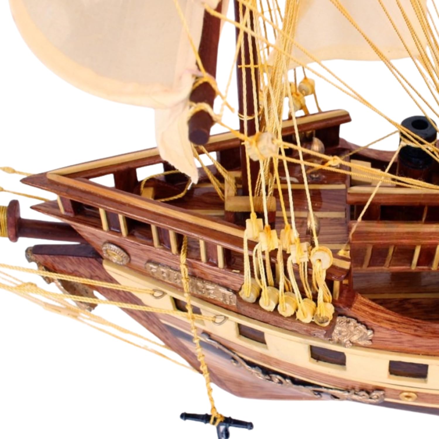 Authentic 78cm R&M French Battleship Premium Handcrafted Wooden Model for Collec