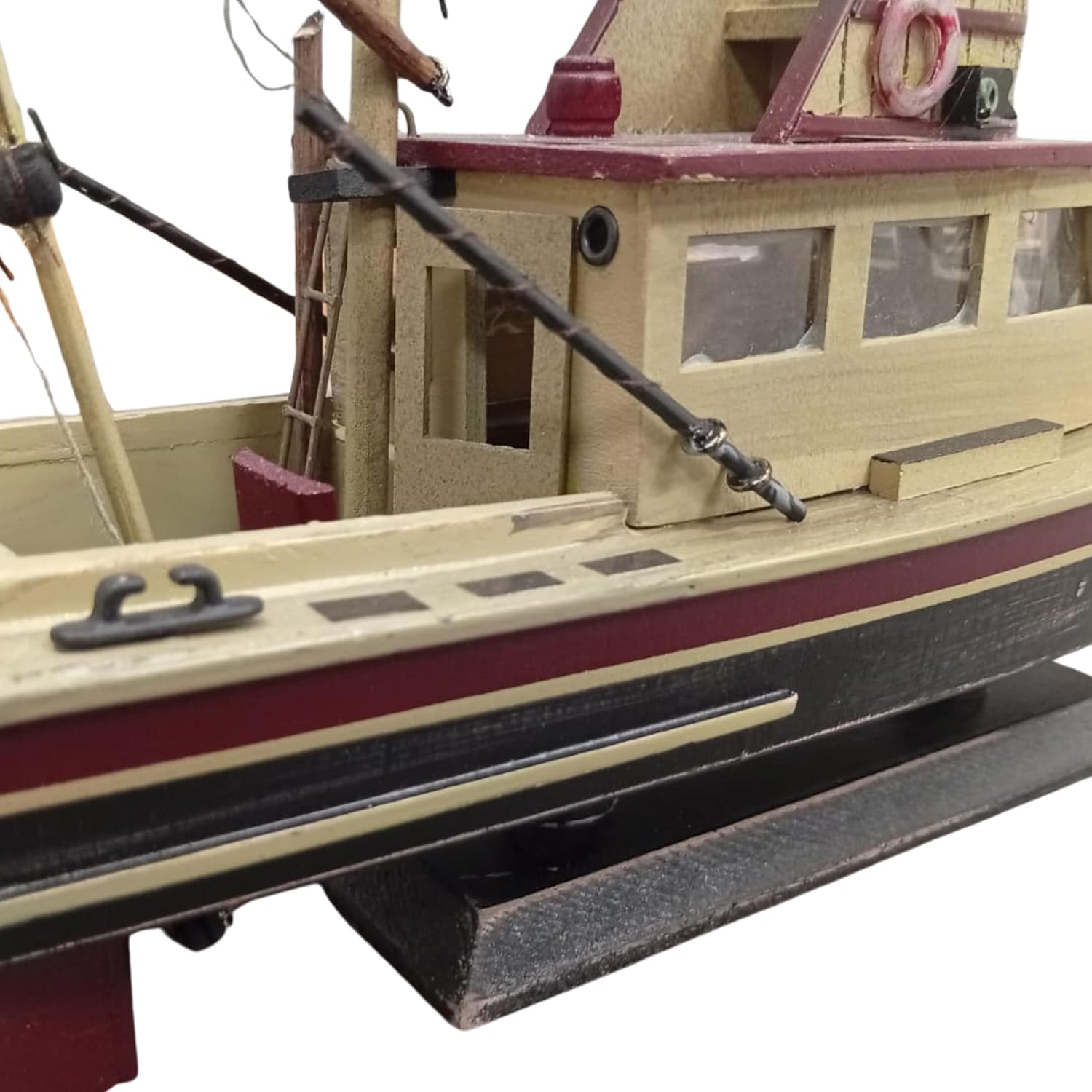 Handcrafted Wooden Ship Model ORCA Fishing Boat – 37cm Collectible Display Ship