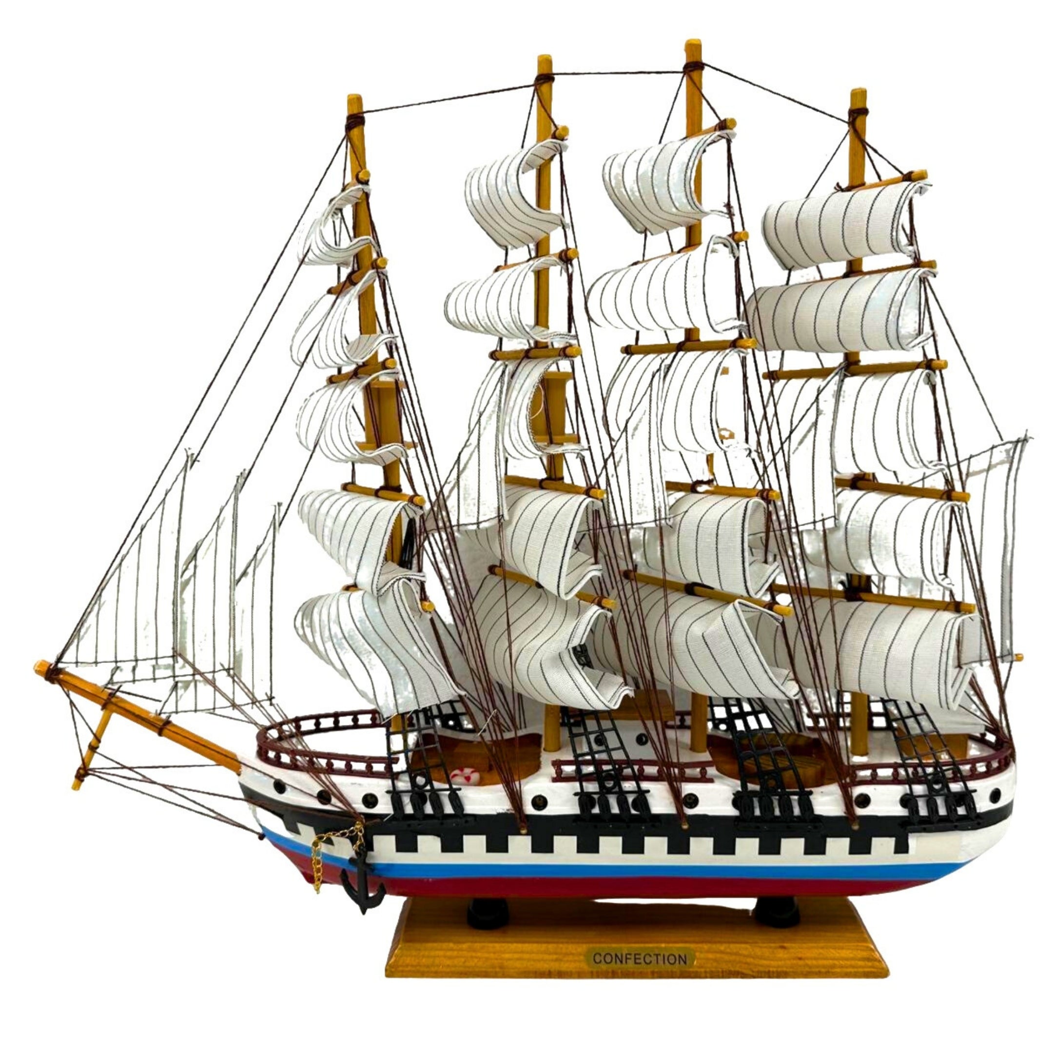 Confection Model Ship 1N With Display Stand Assembled 50cm Handmade