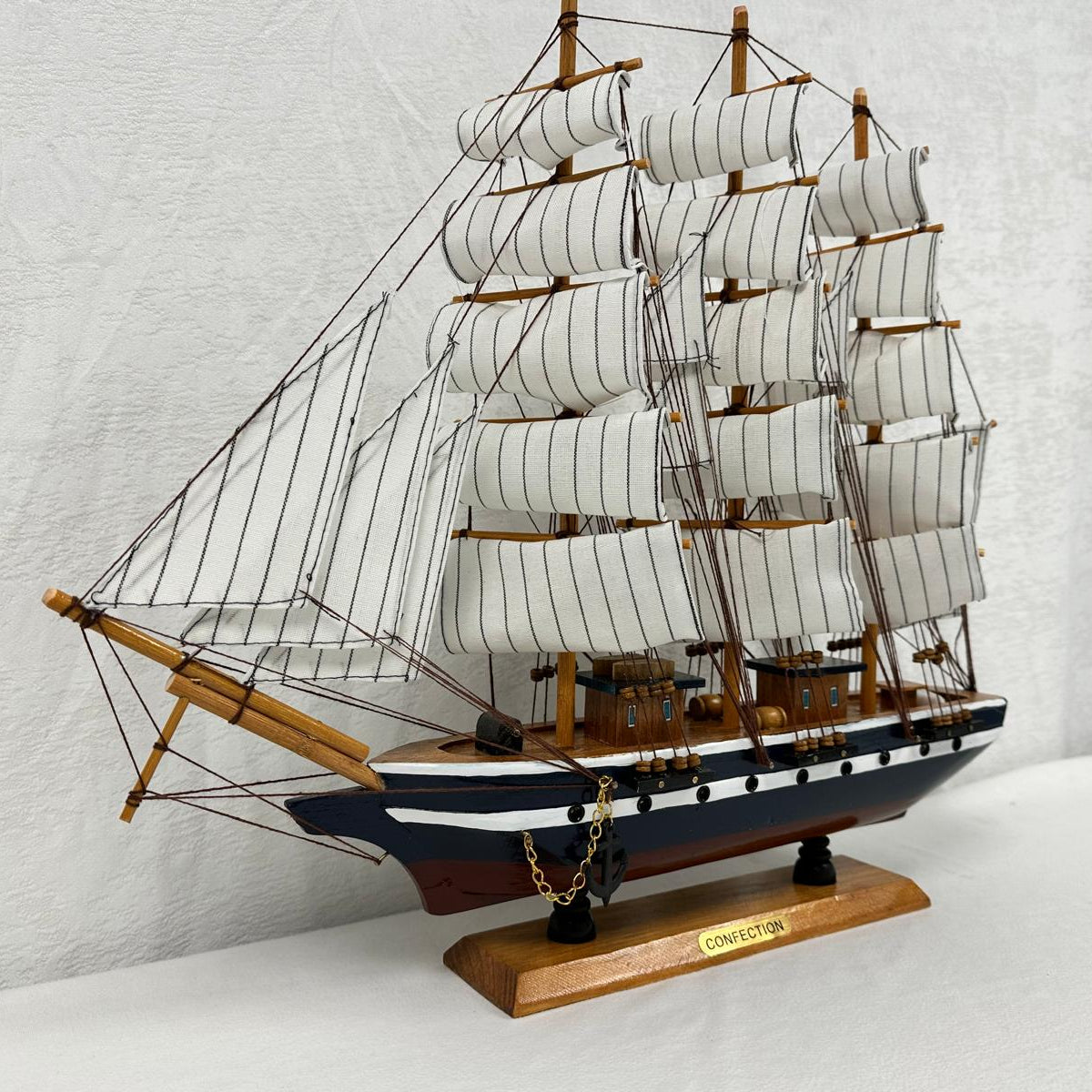 Confection Model Sea Ship 1m Display Stand Assembled 48cm Handmade