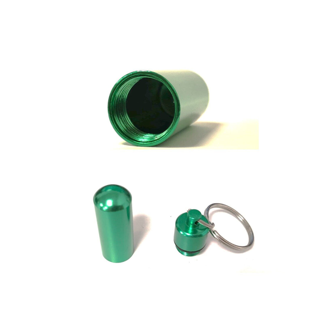 Discreet pill case keyring fits in pocket or bag