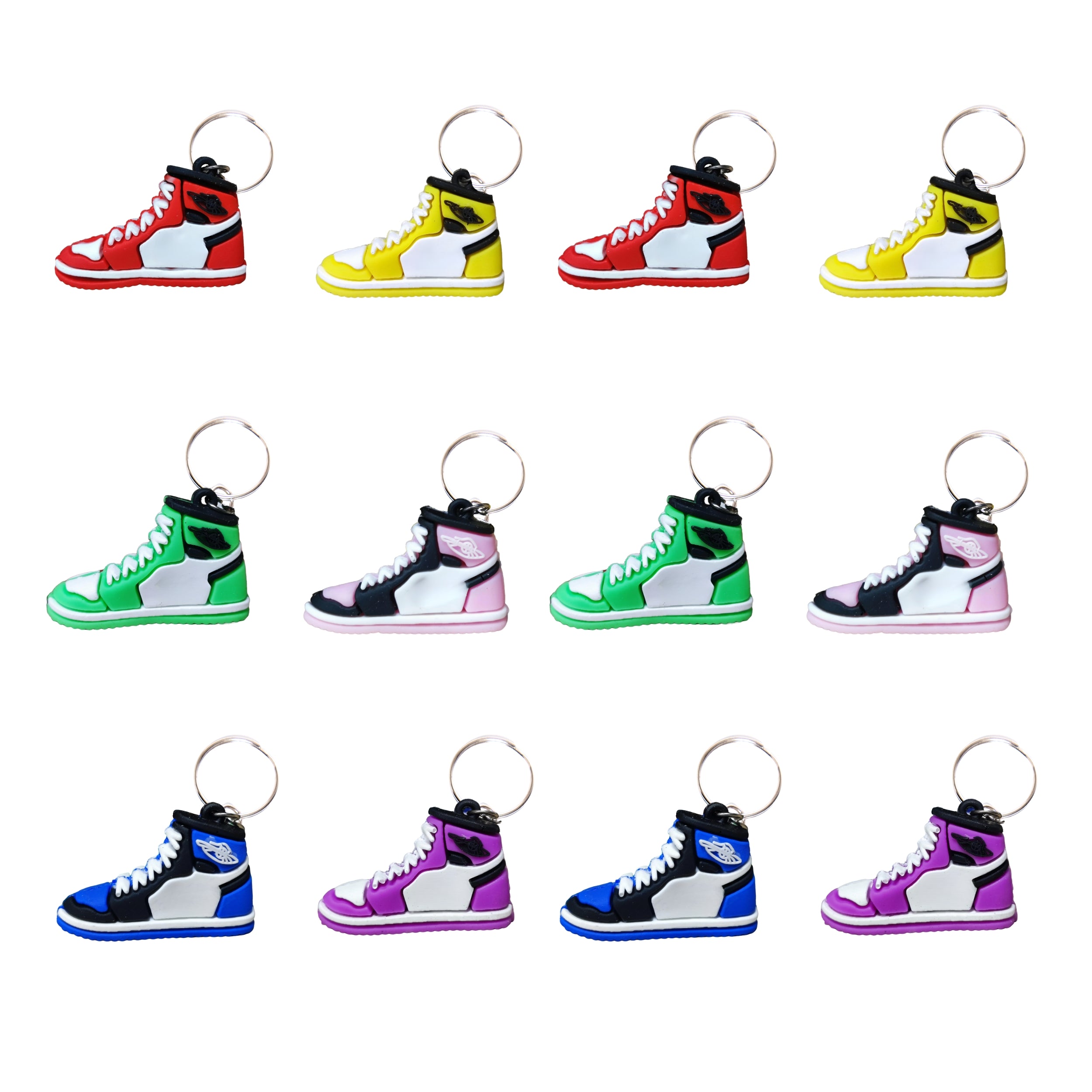 Cool Shoes Trainers Keyring Keychain Basketball Gift Sports Accessory 12 Pack