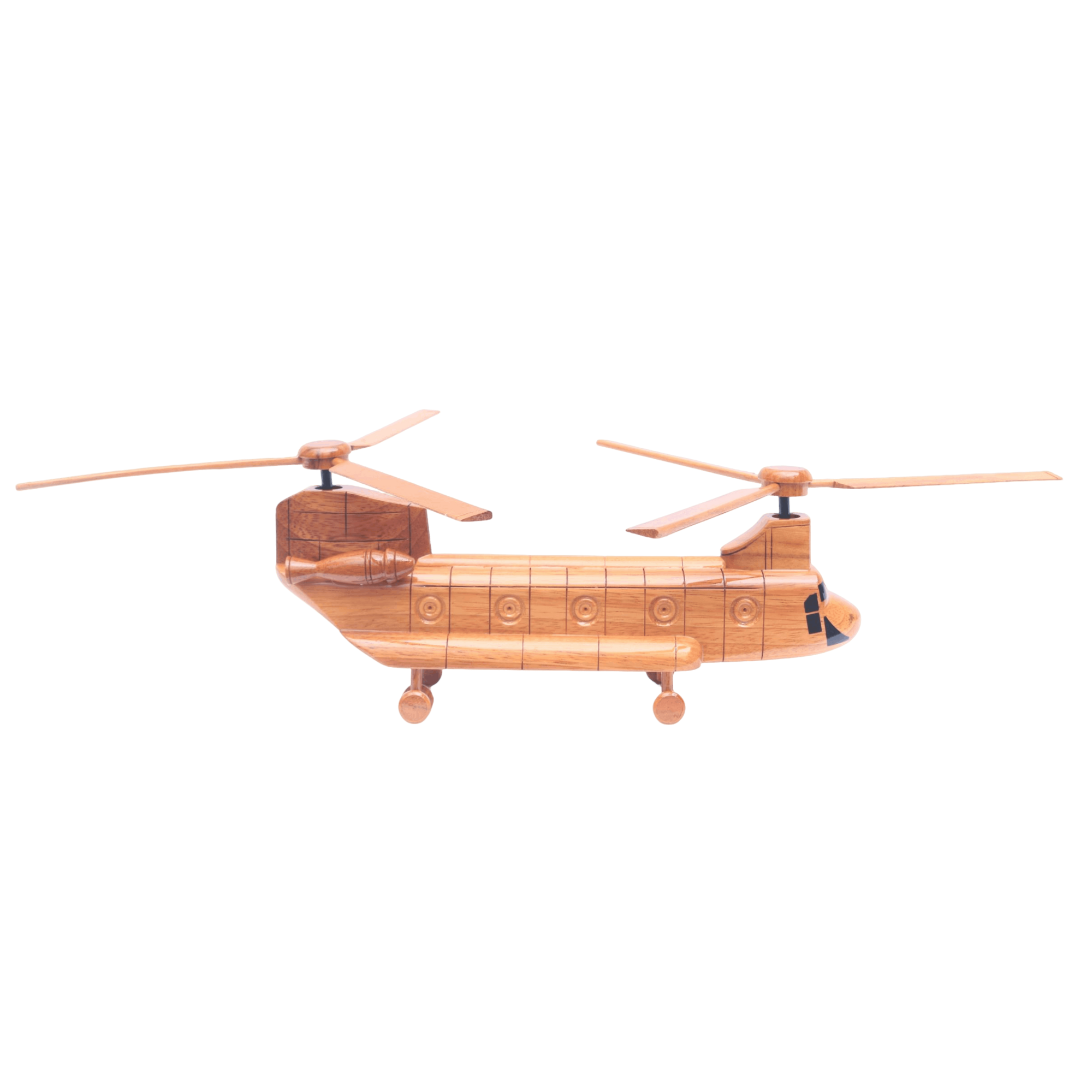 CH-47 Chinook Wooden Helicopter Model | Mahogany