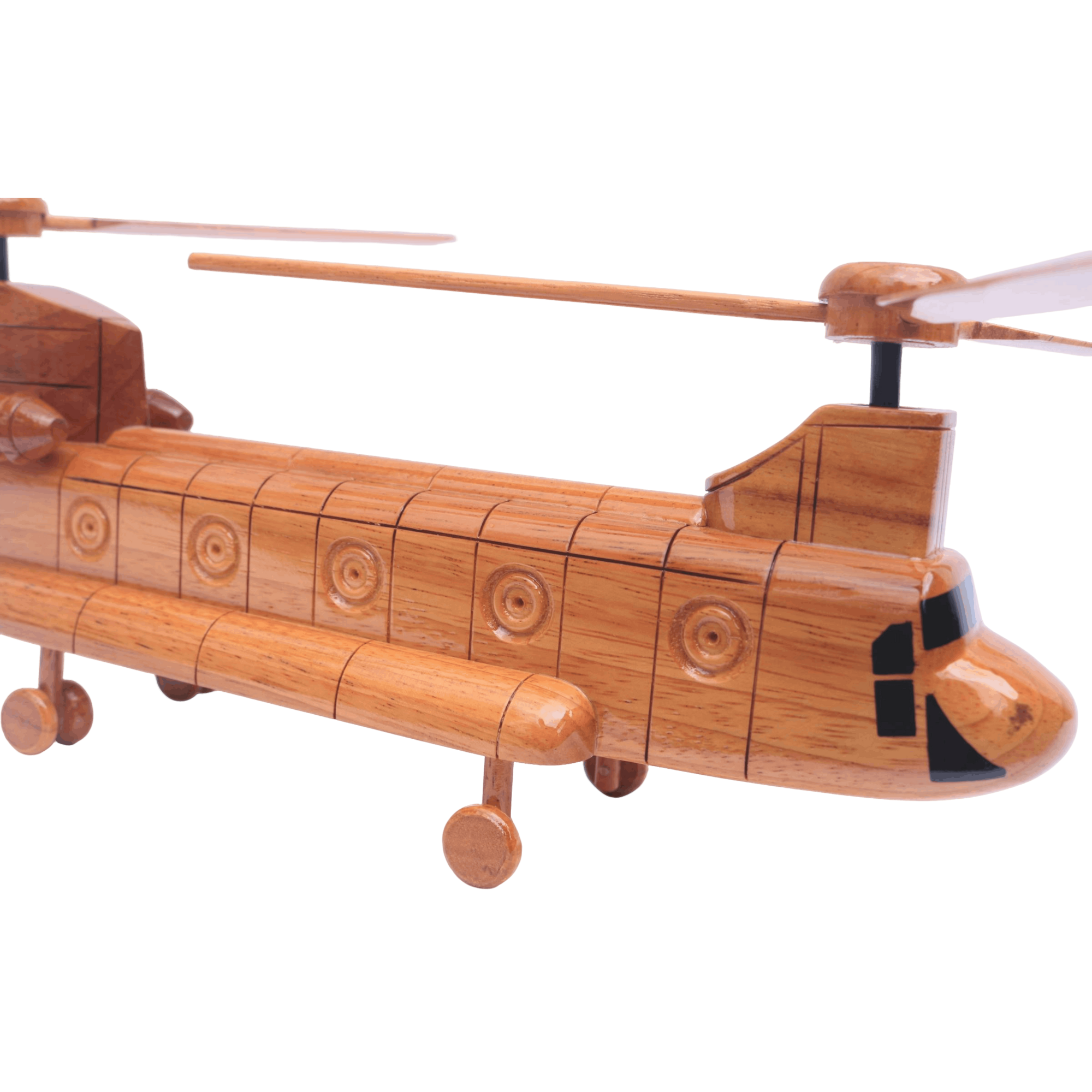 CH-47 Chinook Wooden Helicopter Model | Mahogany