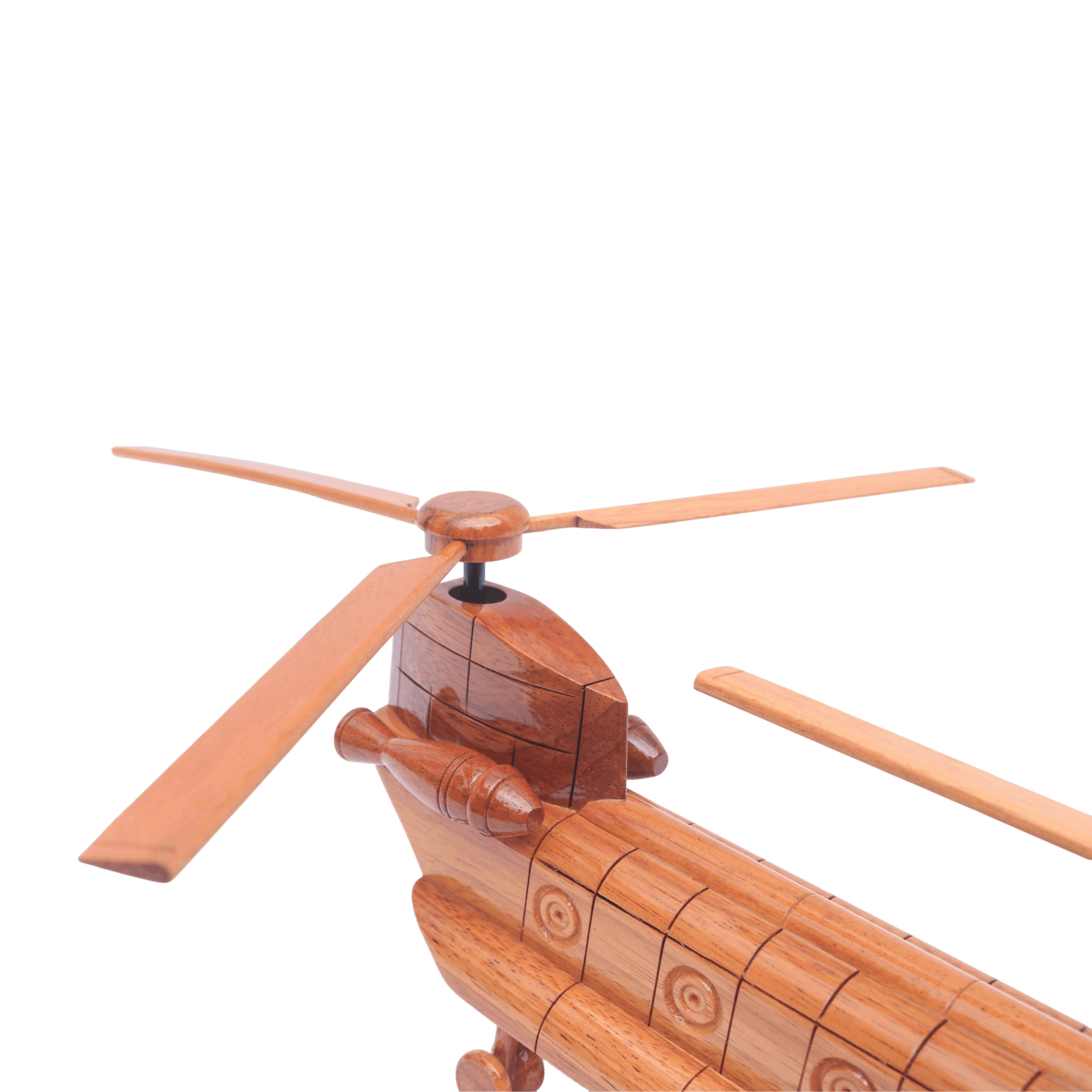 CH-47 Chinook Wooden Helicopter Model | Mahogany