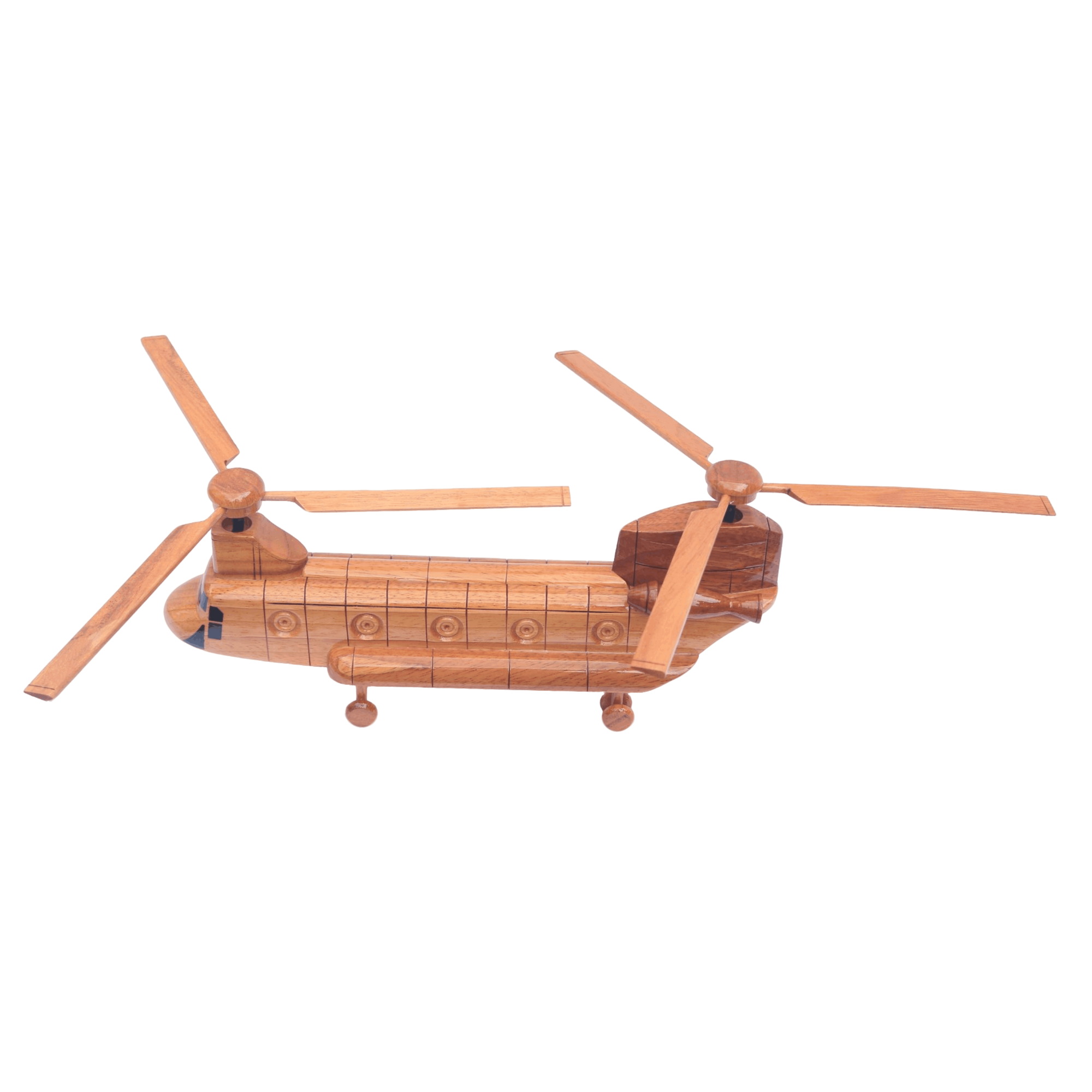 CH-47 Chinook Wooden Helicopter Model | Mahogany