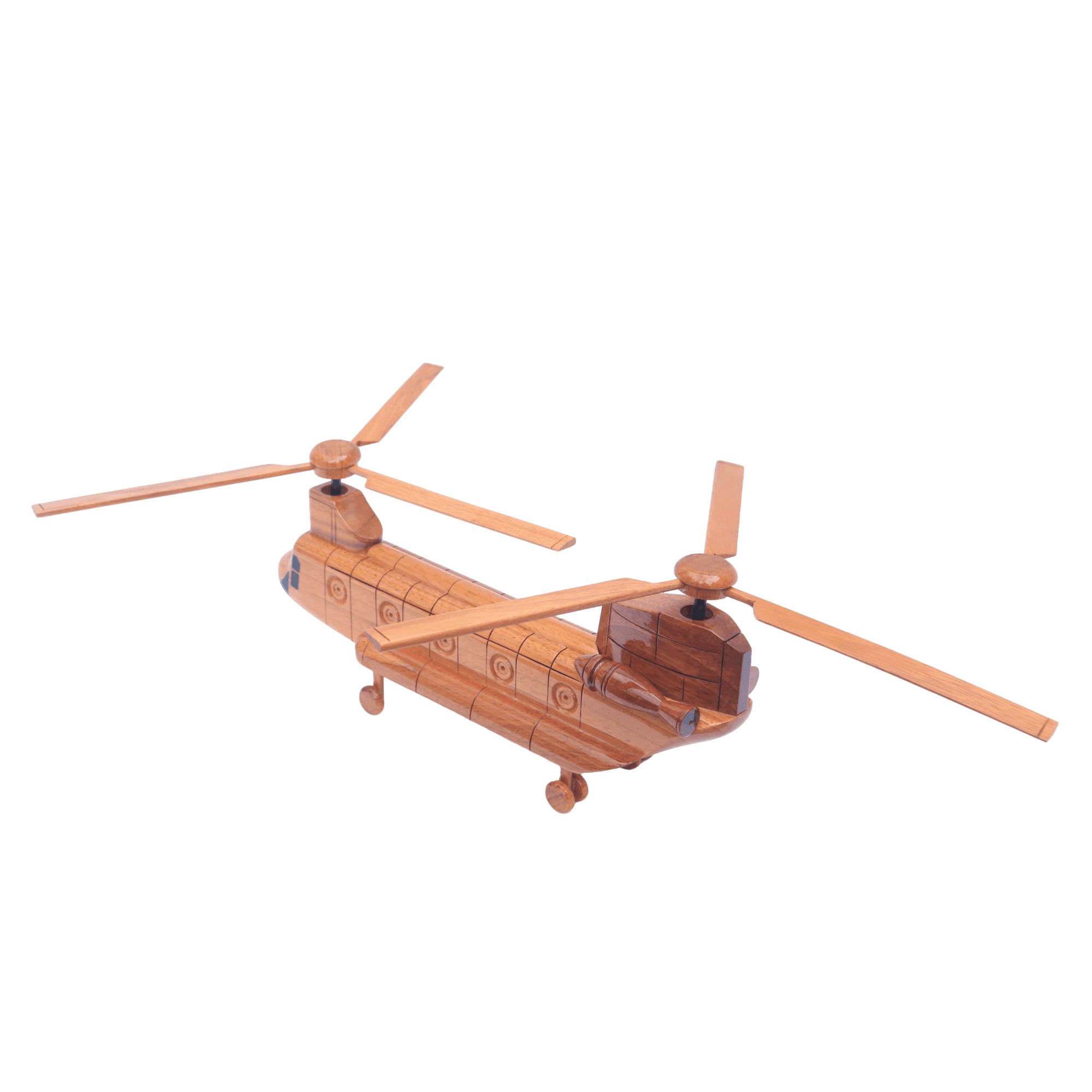 CH-47 Chinook Wooden Helicopter Model | Mahogany