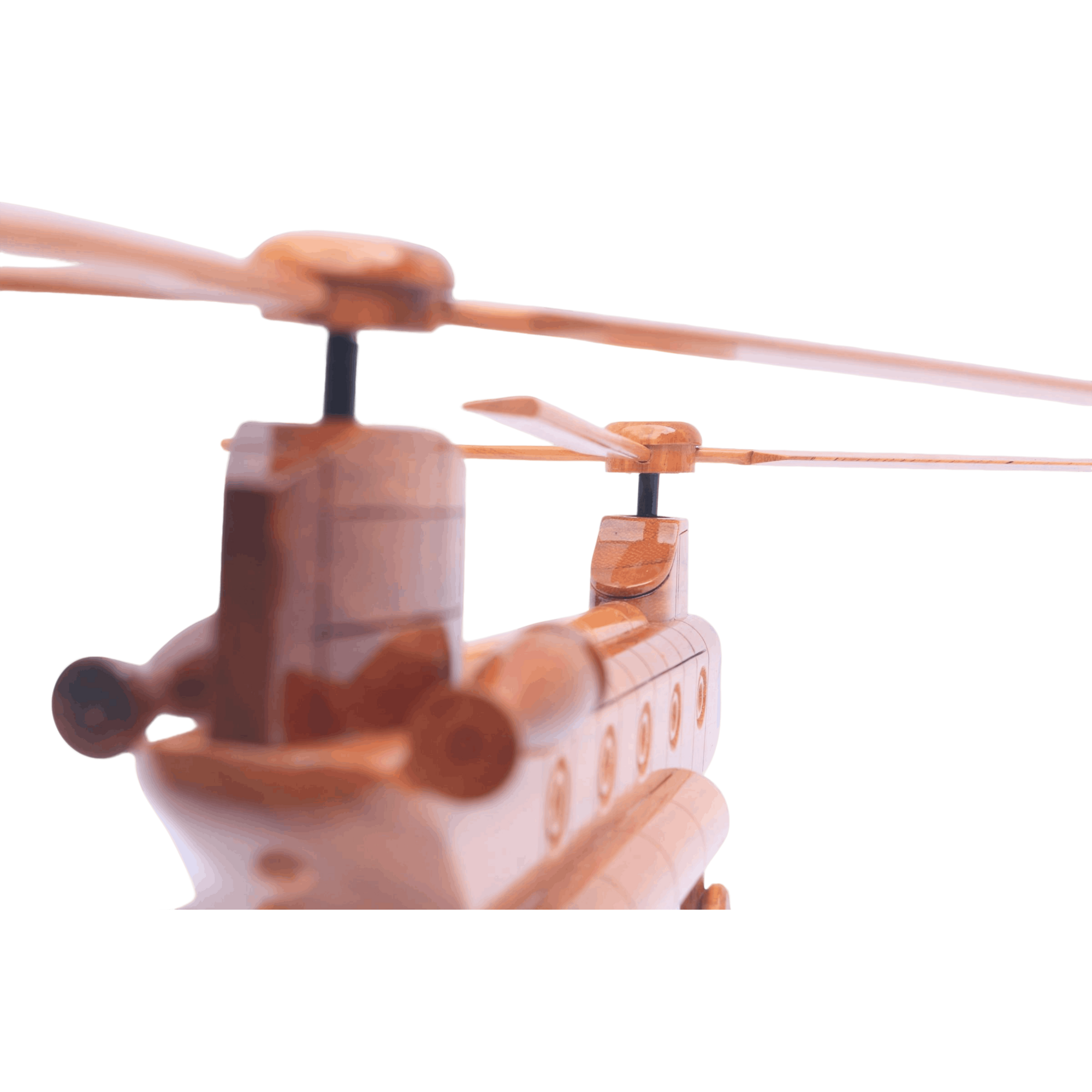 CH-47 Chinook Wooden Helicopter Model | Mahogany