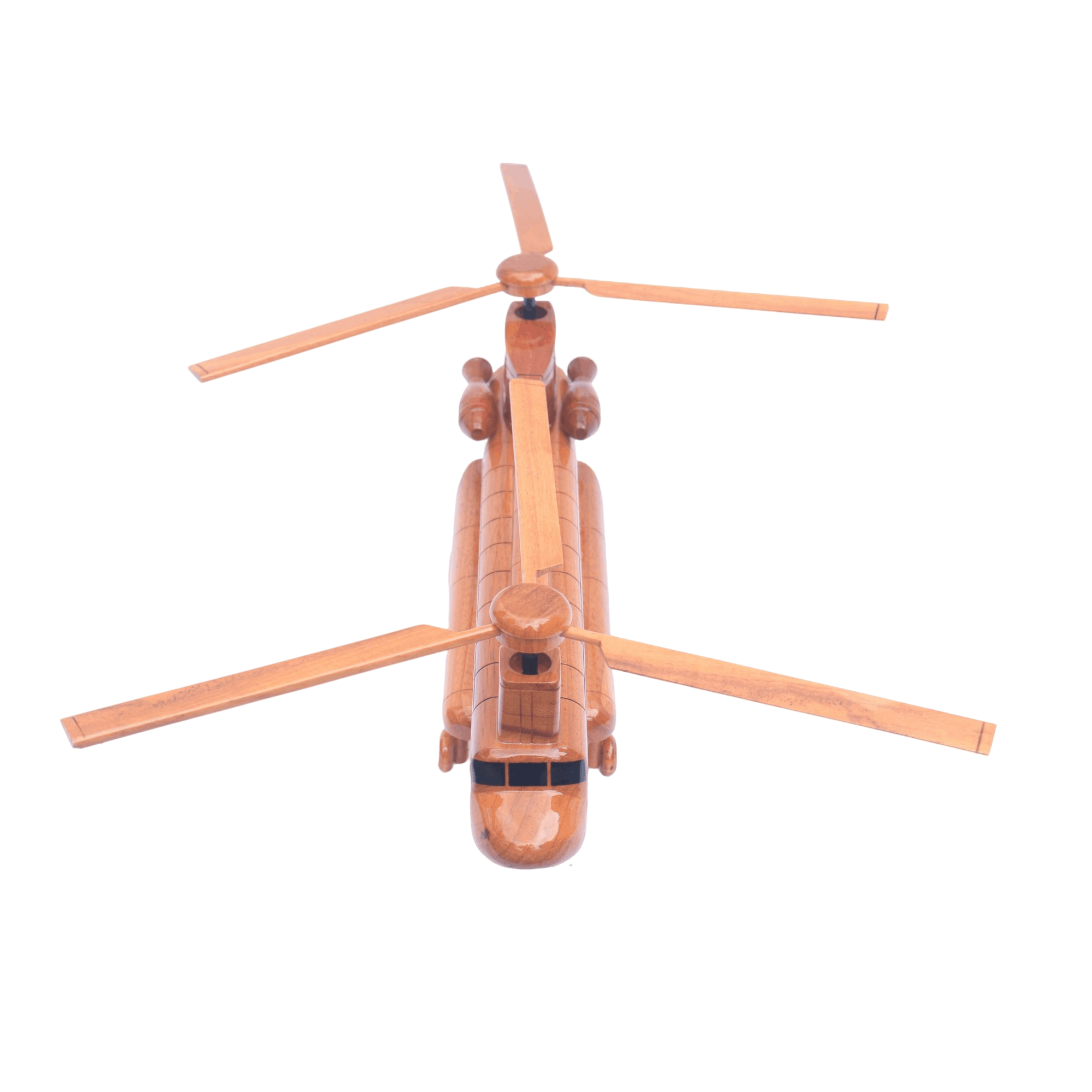 CH-47 Chinook Wooden Helicopter Model | Mahogany