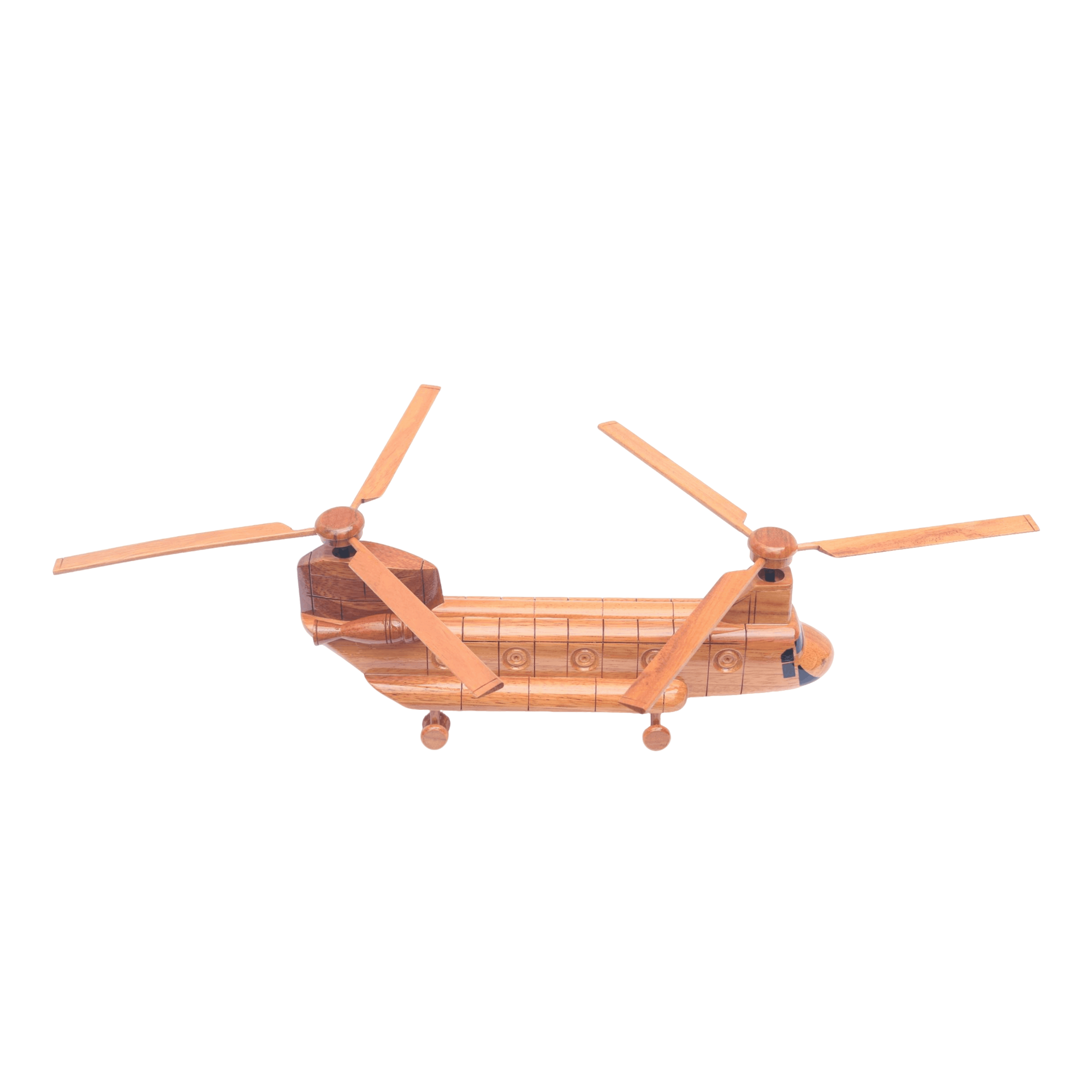 CH-47 Chinook Wooden Helicopter Model | Mahogany