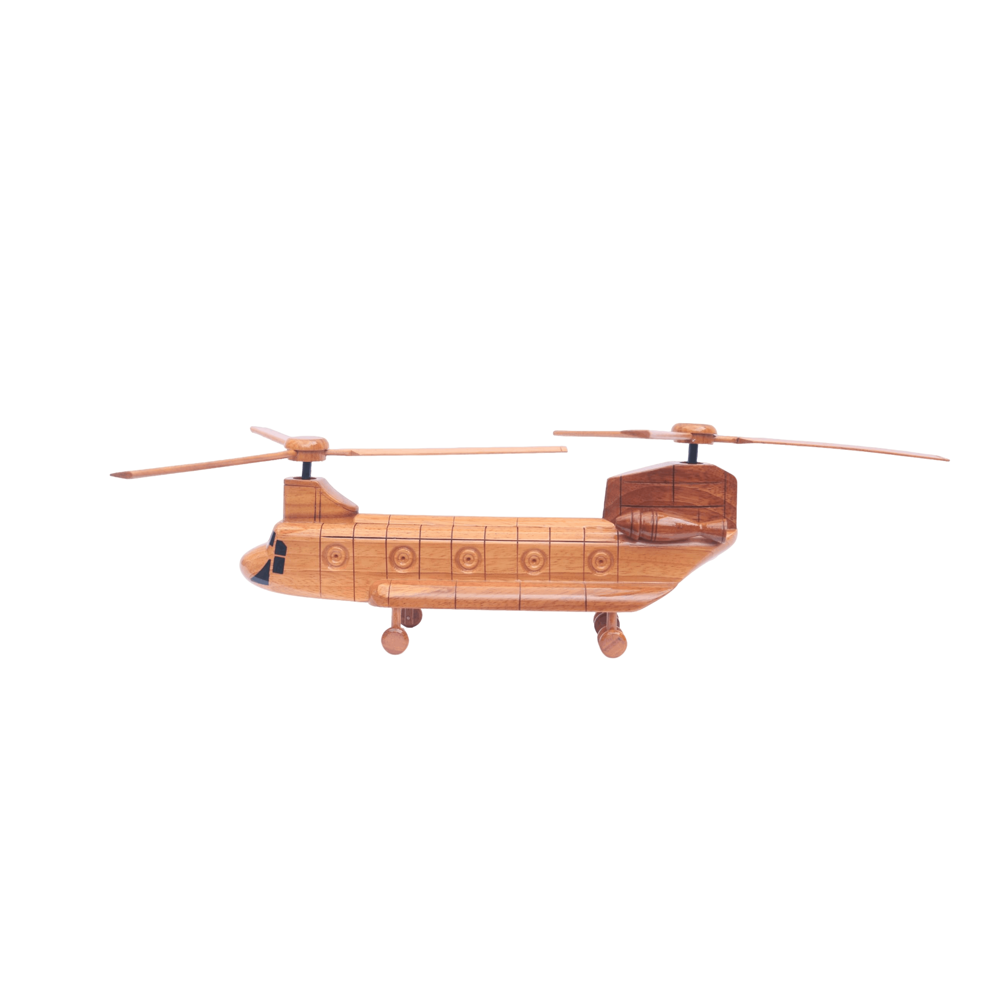 CH-47 Chinook Wooden Helicopter Model | Mahogany