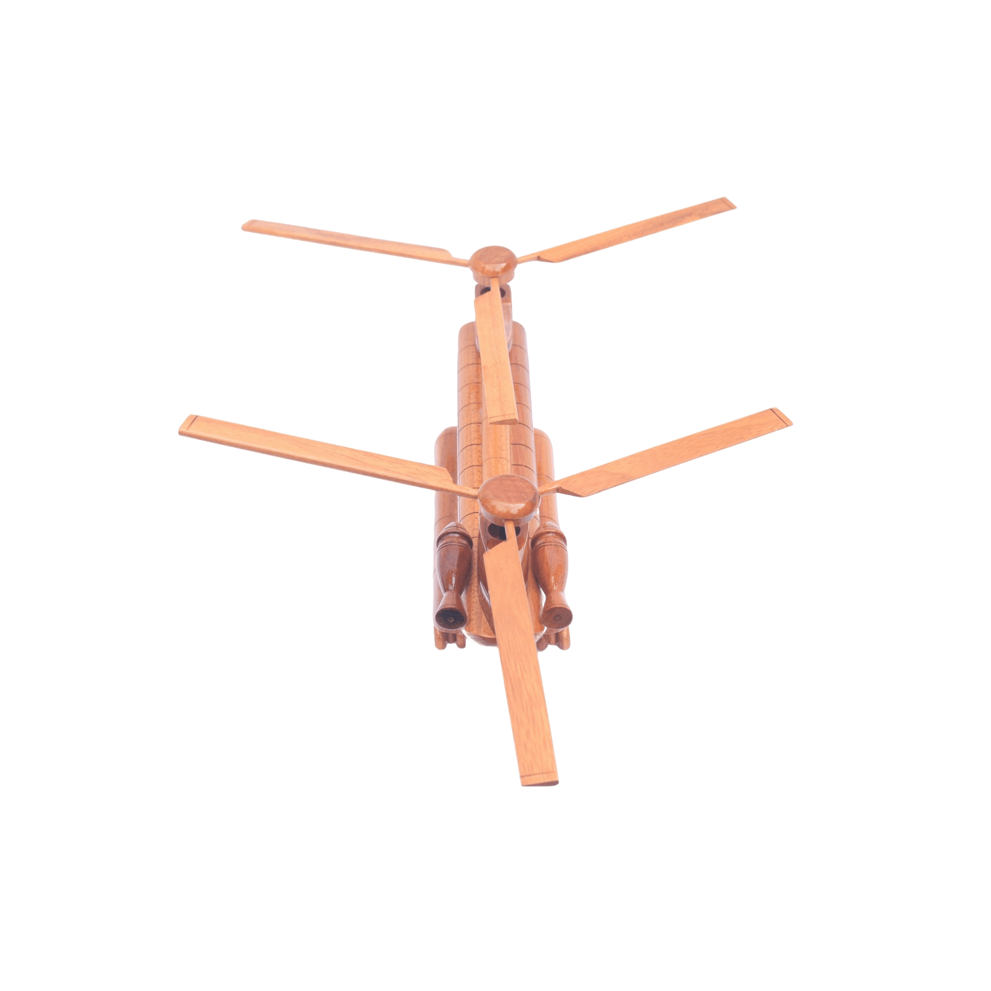 CH-47 Chinook Wooden Helicopter Model | Mahogany