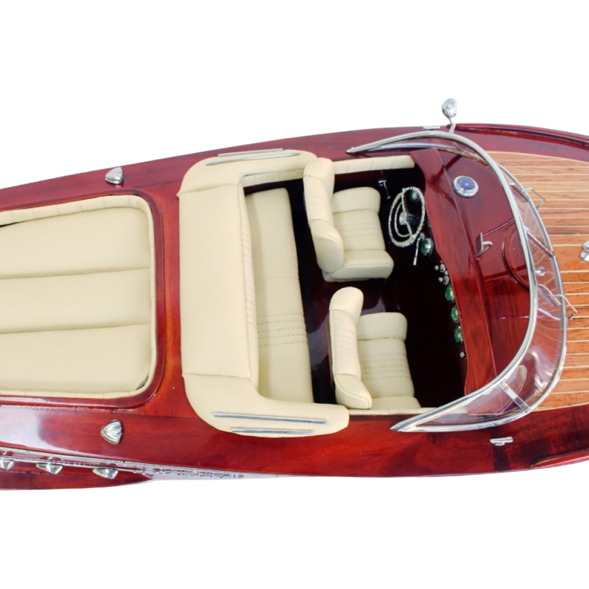 Handcrafted Riva Aquarama Wooden Speed Boat Model – Large Luxury Display (67cm)