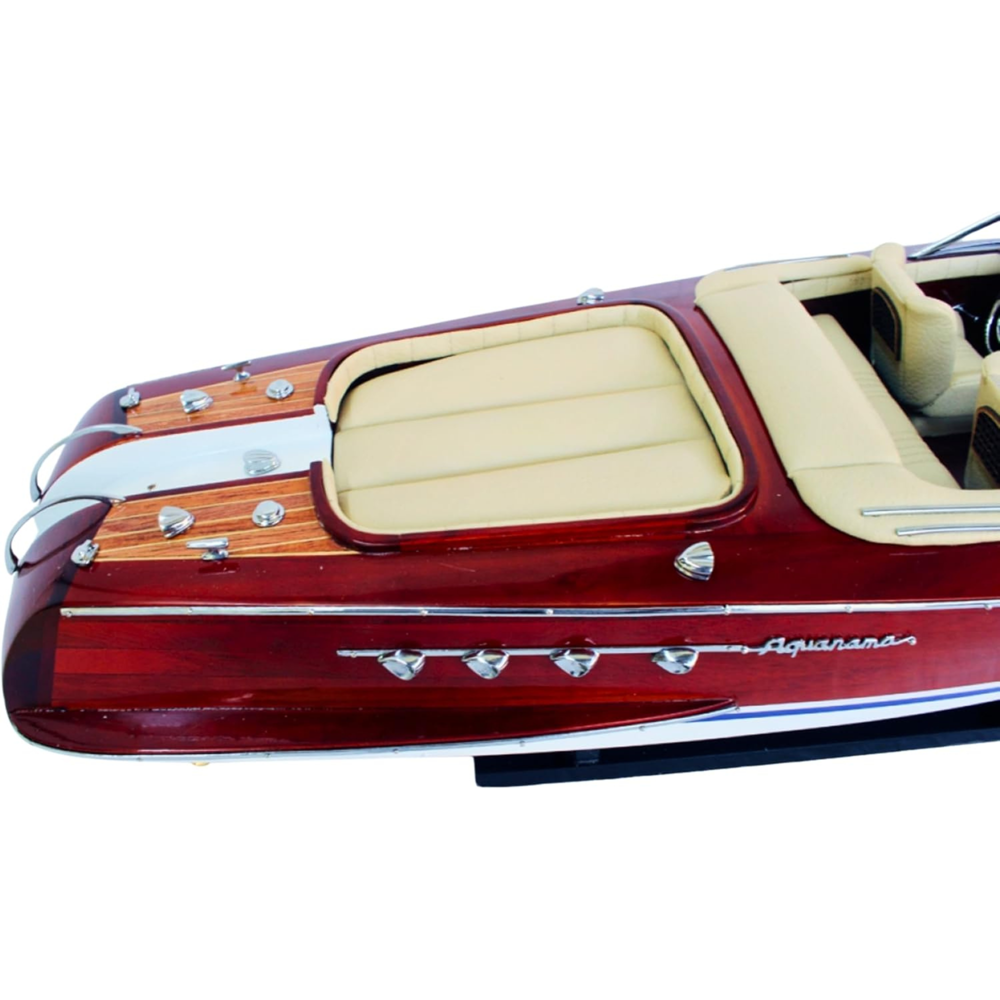 Handcrafted Riva Aquarama Wooden Speed Boat Model – Large Luxury Display (67cm)