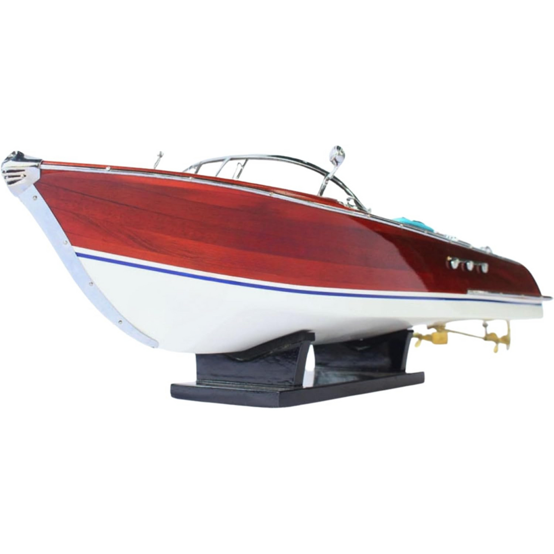 Handcrafted Riva Aquarama Wooden Speed Boat Model – Large Luxury Display (67cm)