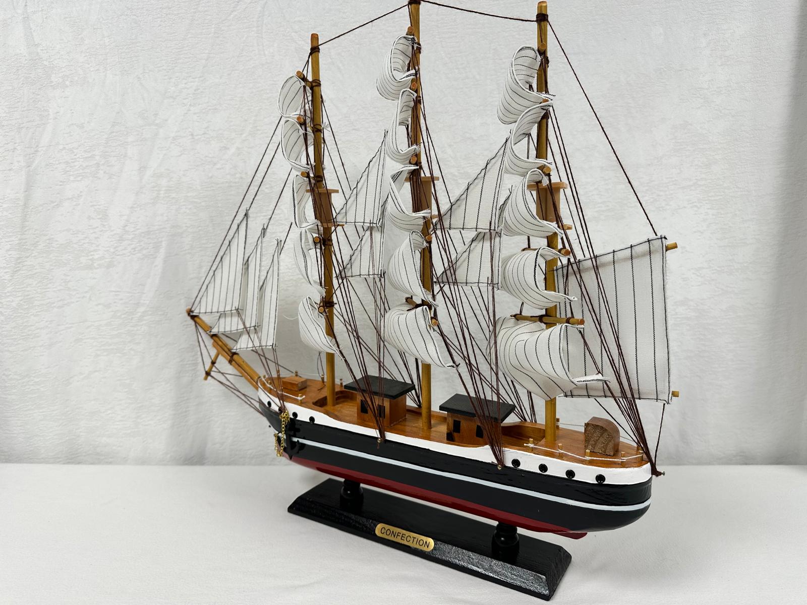 Confection Model Sea Ship 1b Display Stand Assembled 48cm Handmade