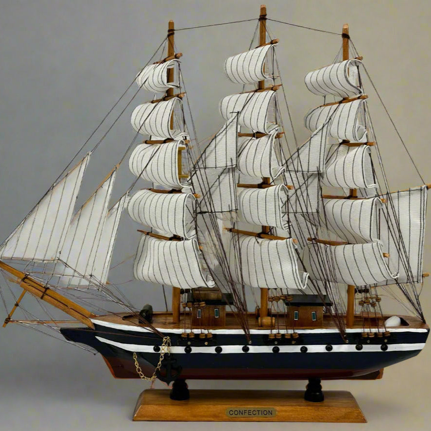 Confection Model Sea Ship 1m Display Stand Assembled 48cm Handmade