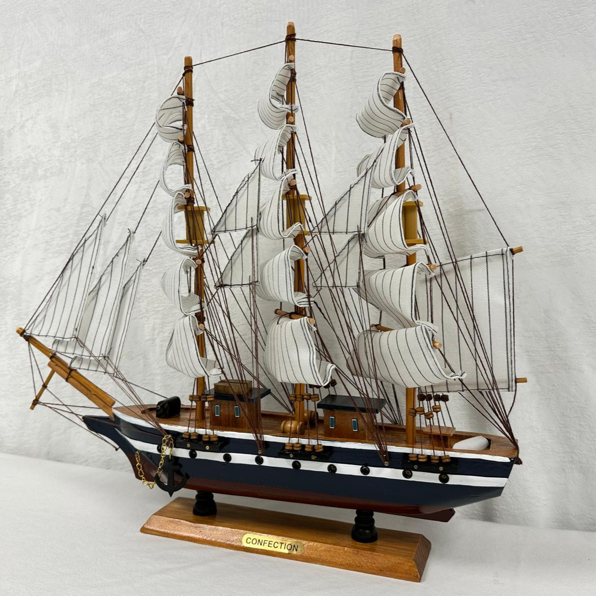 Confection Model Sea Ship 1m Display Stand Assembled 48cm Handmade