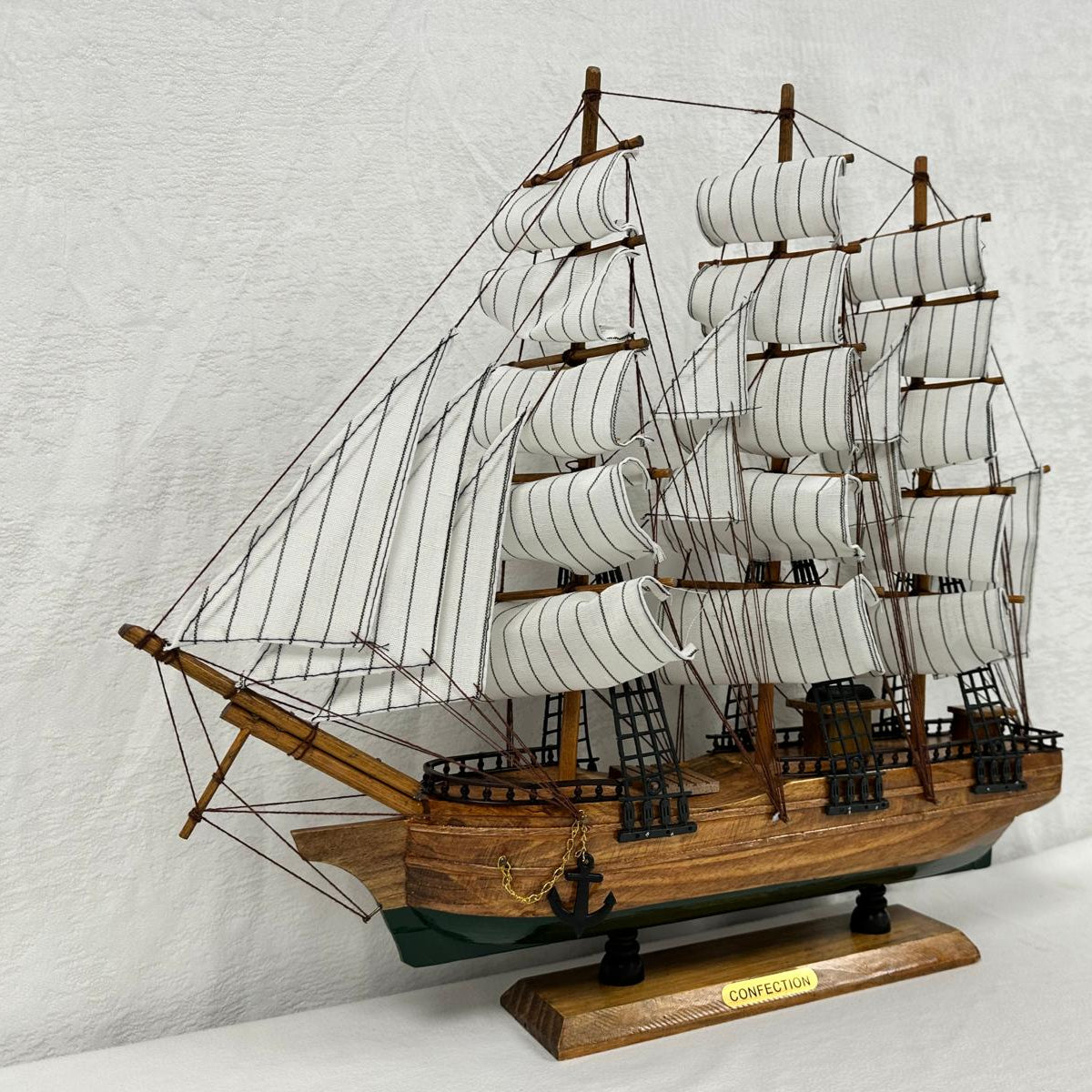 Confection Model Sea Ship 2c Display Stand Assembled 49cm Handmade