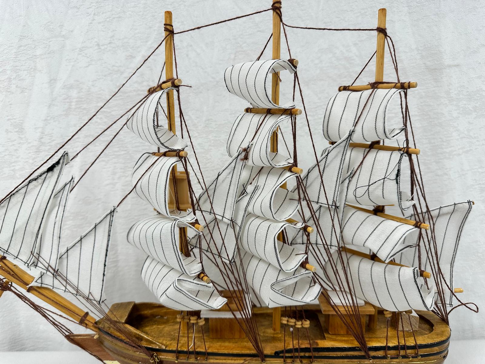 Confection Model Ship 1c With Display Stand Assembled Handmade