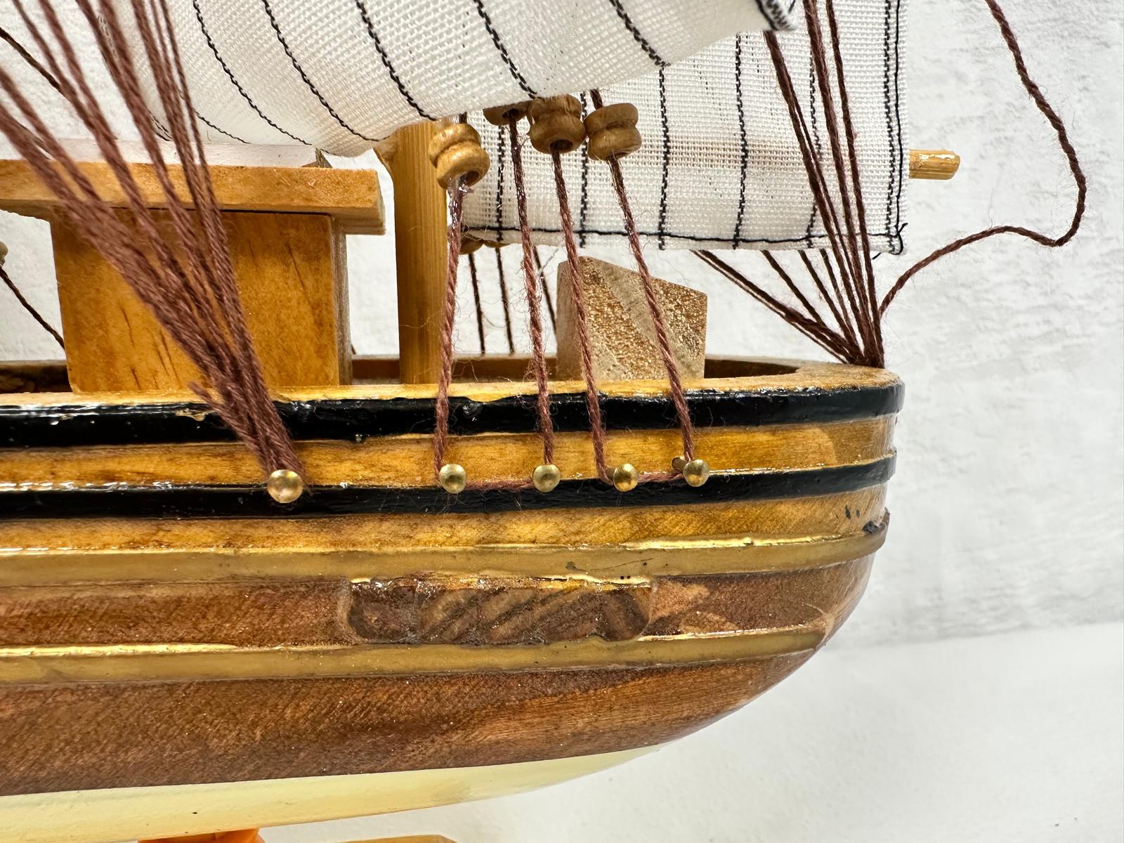 Confection Model Ship 1c With Display Stand Assembled Handmade