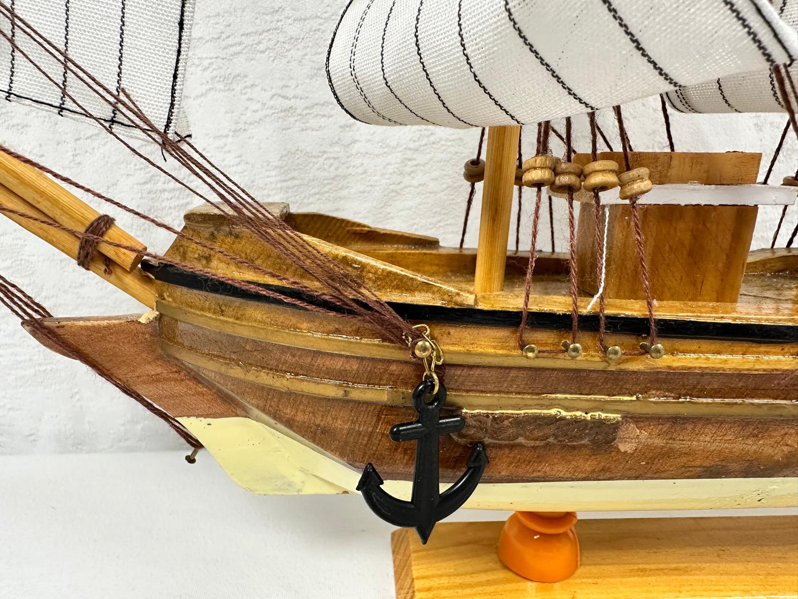 Confection Model Ship 1c With Display Stand Assembled Handmade