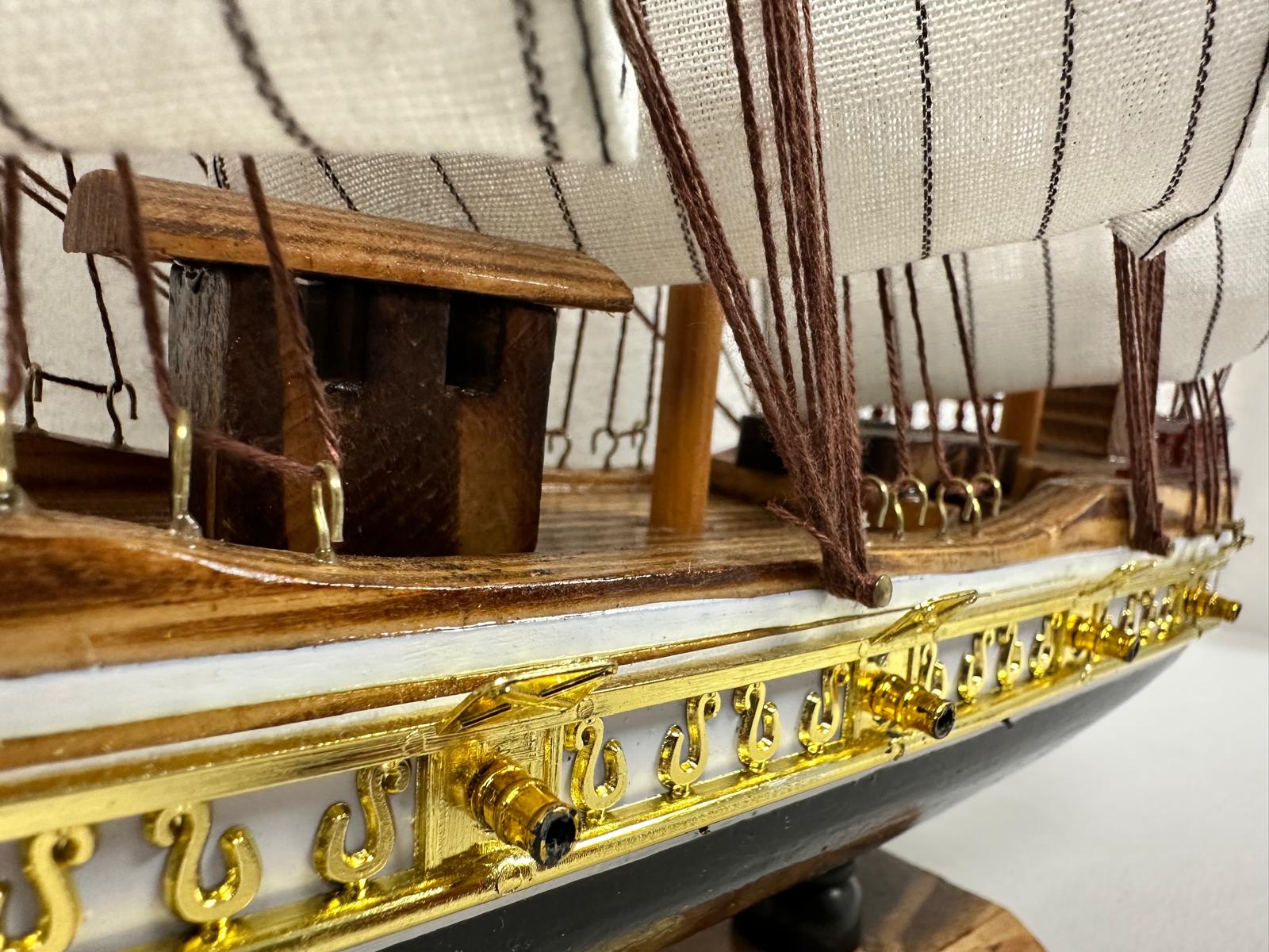 Confection Model Ship 1d With Display Stand Assembled Handmade